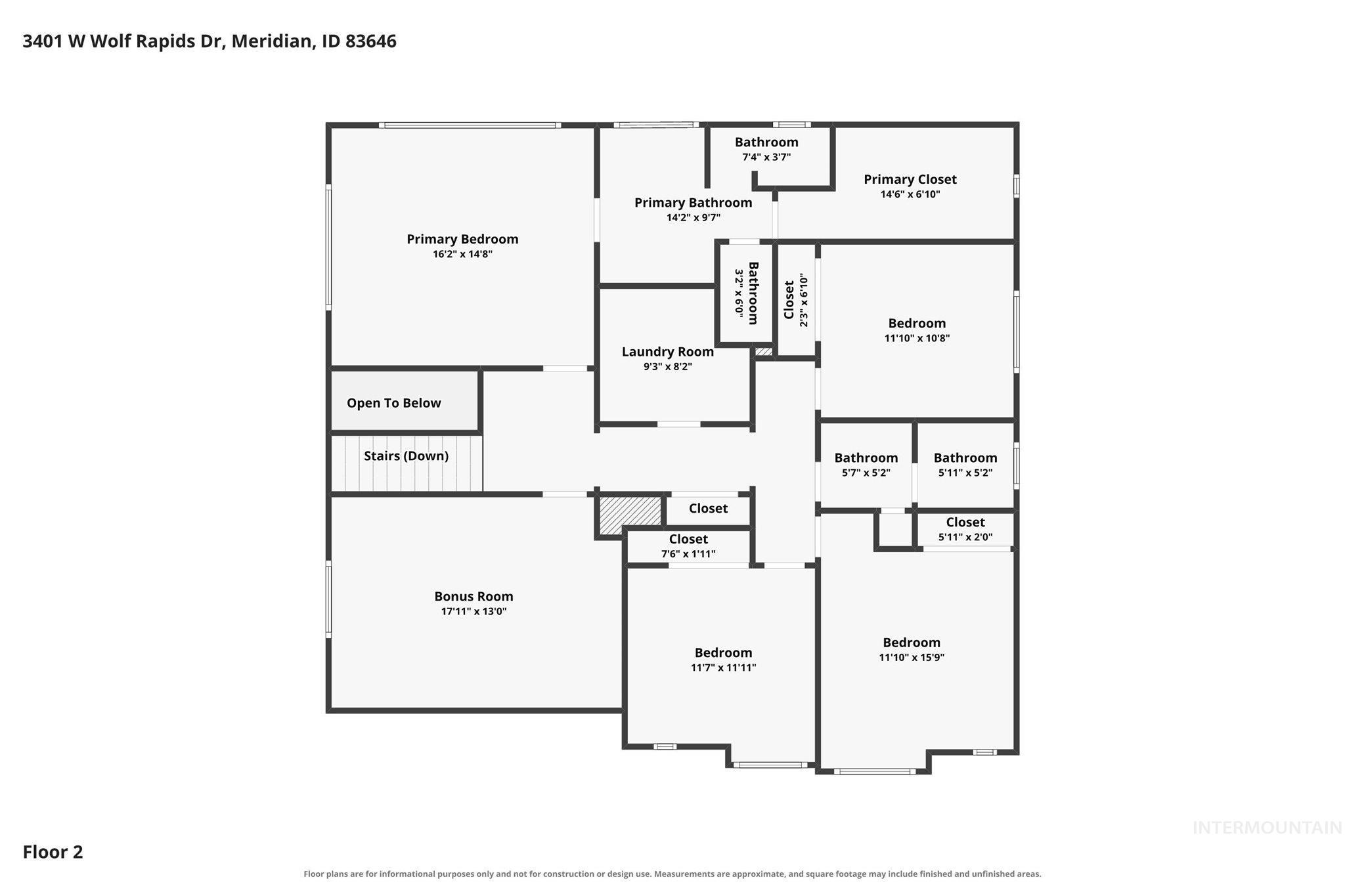 3401 W Wolf Rapids Dr, Meridian, Idaho 83646, 5 Bedrooms, 3.5 Bathrooms, Residential For Sale, Price $999,900, 98995181