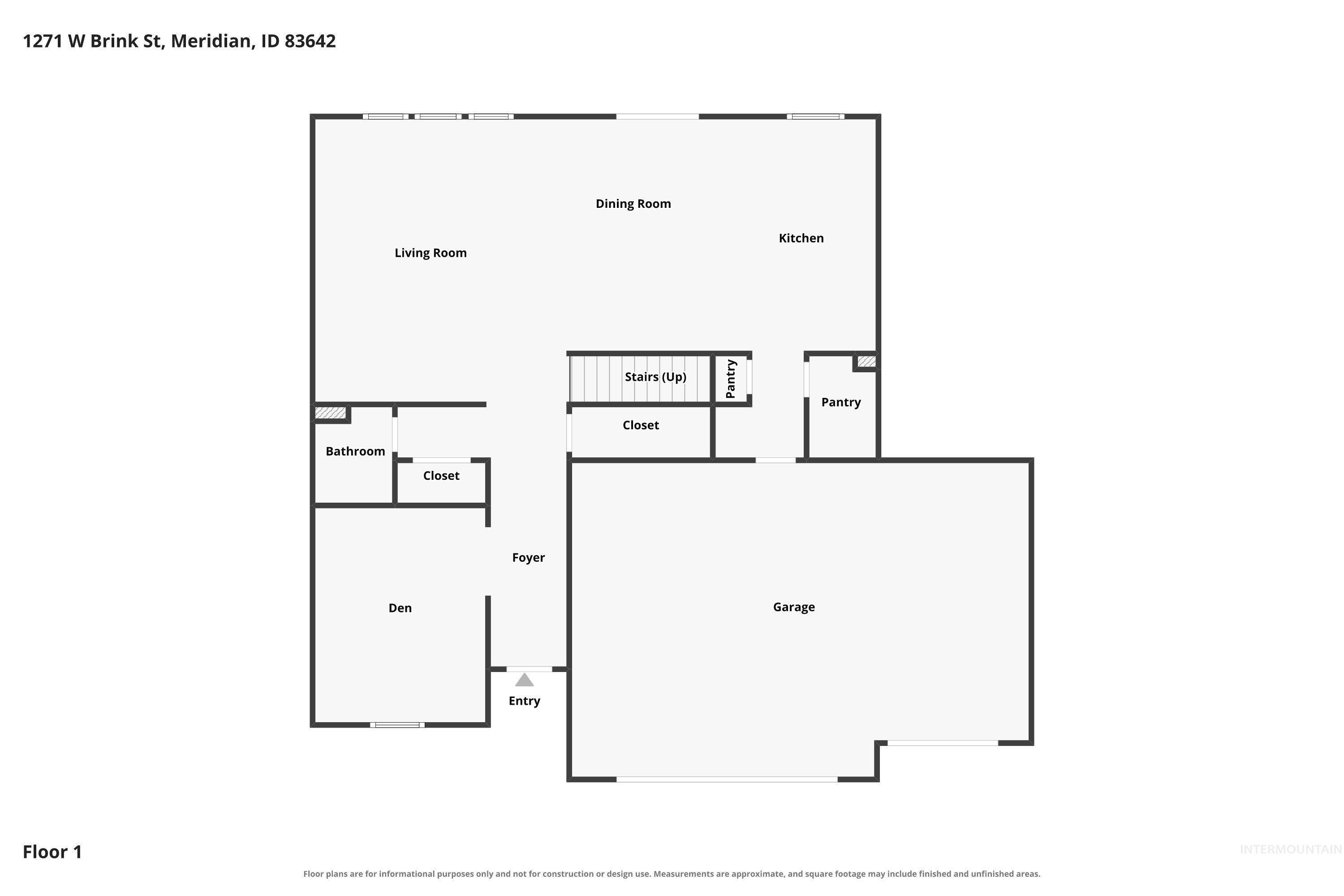 1271 W Brink St, Meridian, Idaho 83642, 4 Bedrooms, 2.5 Bathrooms, Residential For Sale, Price $599,900,MLS 98995190