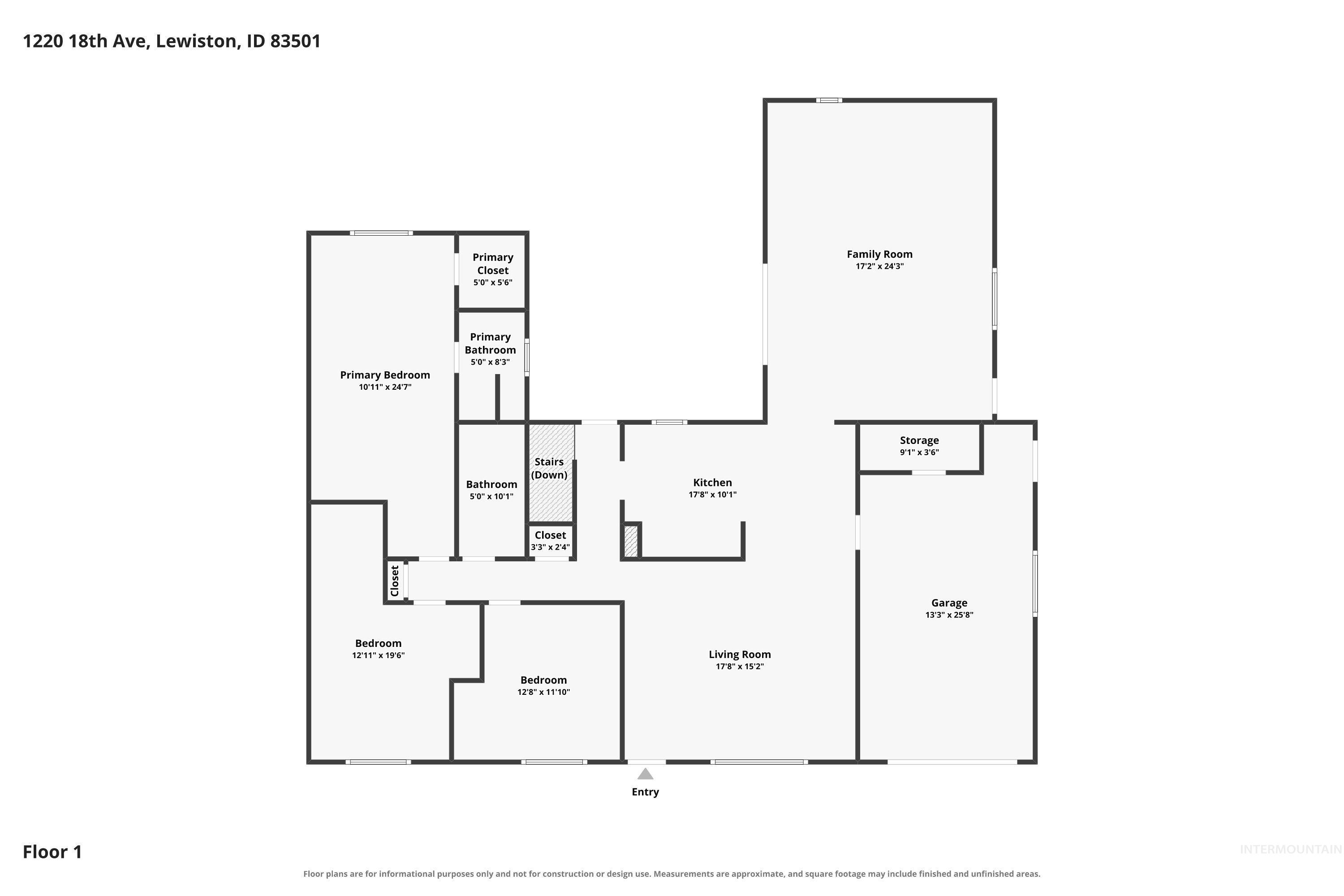 1220 18th Ave, Lewiston, Idaho 83501, 5 Bedrooms, 3 Bathrooms, Residential For Sale, Price $425,000,MLS 98995459
