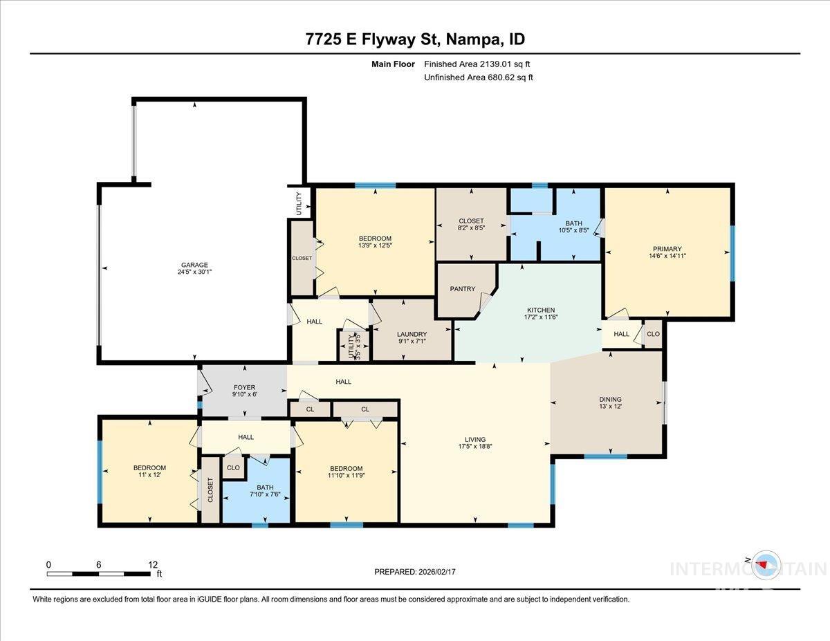 7725 E Flyway St, Nampa, Idaho 83687, 4 Bedrooms, 2 Bathrooms, Residential For Sale, Price $519,000,MLS 98995622