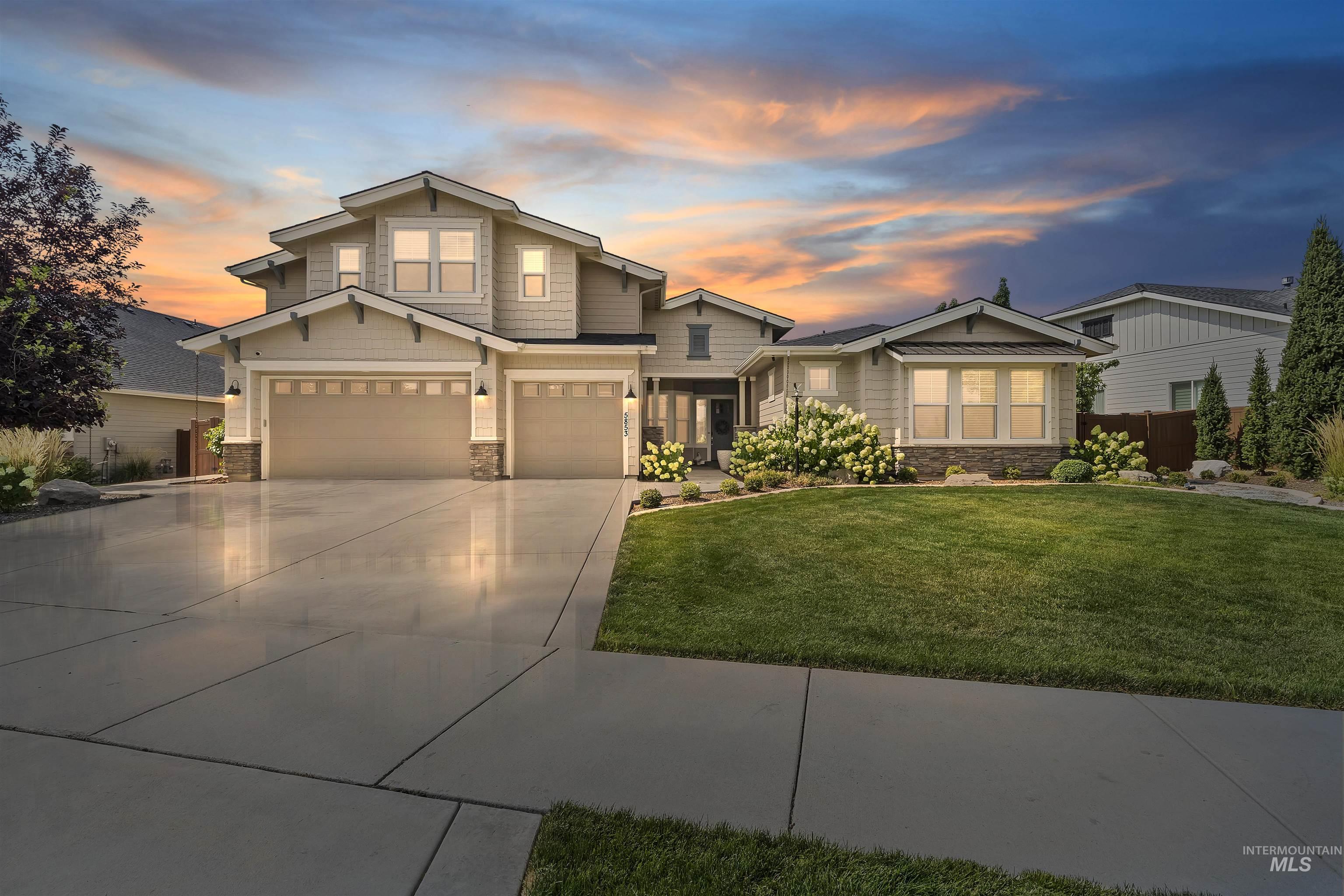 5853 W Venetian Dr, Eagle, Idaho 83616, 5 Bedrooms, 4.5 Bathrooms, Residential For Sale, Price $1,350,000, 98996009
