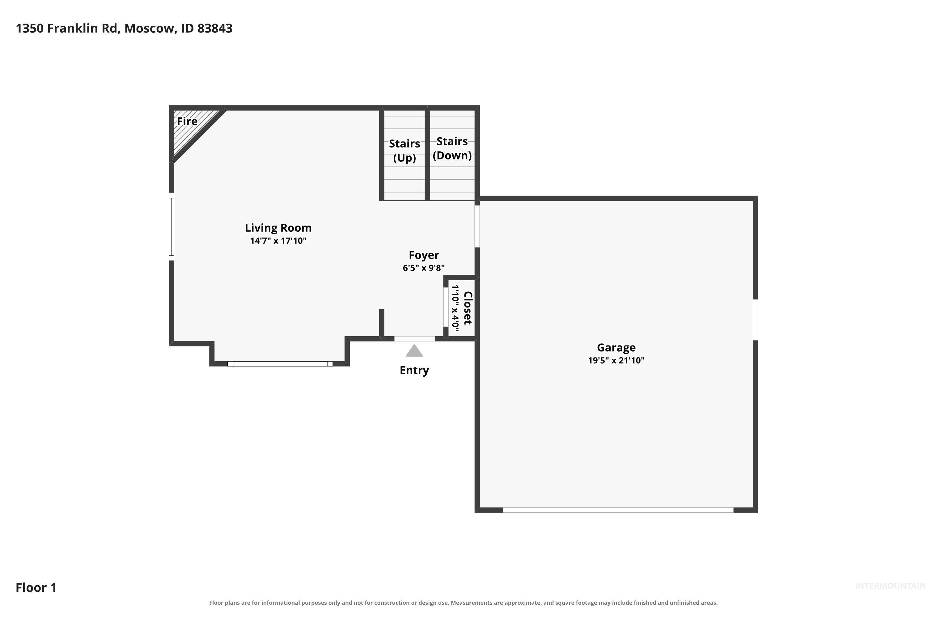 1350 Franklin Road, Moscow, Idaho 83843, 4 Bedrooms, 2 Bathrooms, Residential For Sale, Price $505,000, 98996315