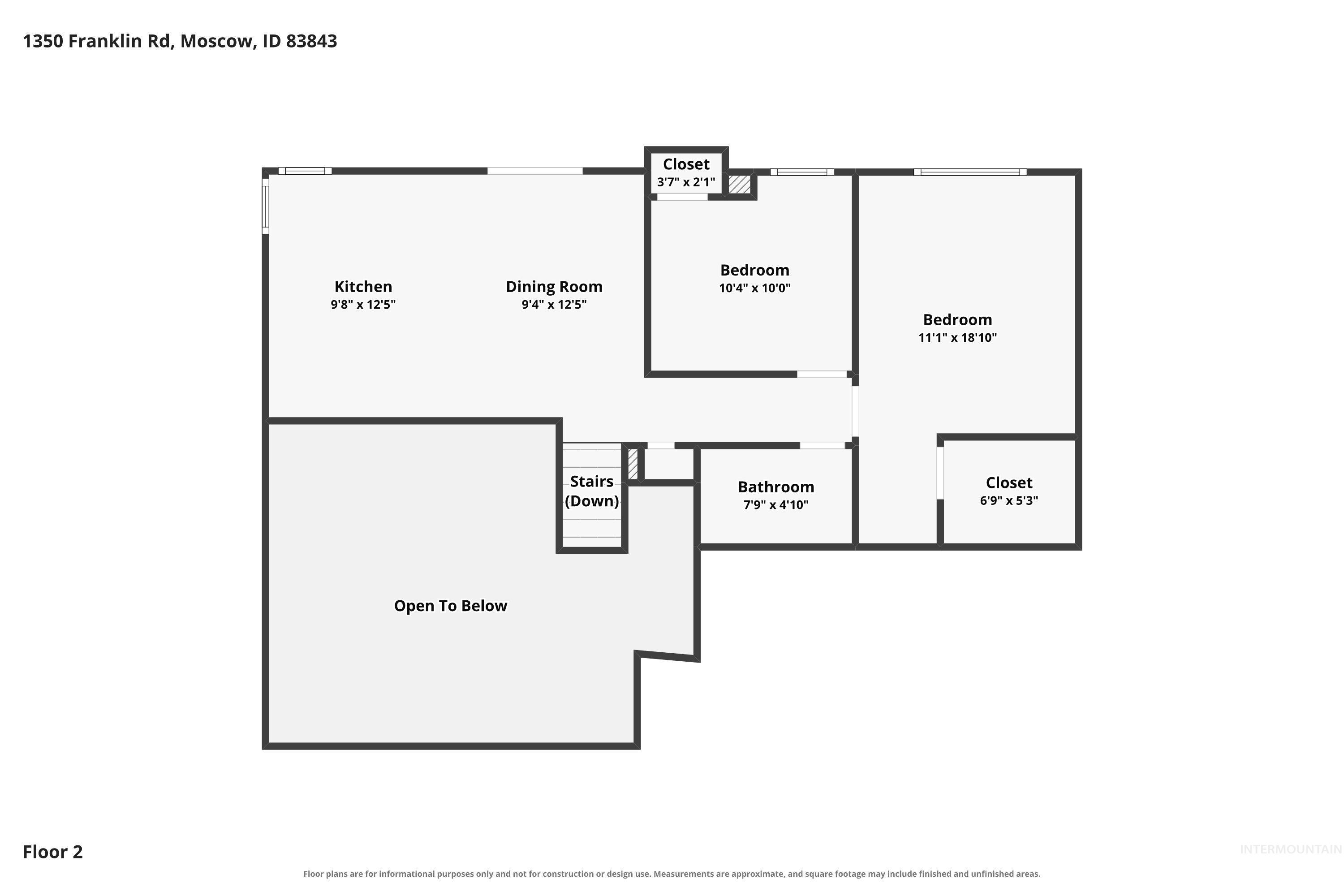 1350 Franklin Road, Moscow, Idaho 83843, 4 Bedrooms, 2 Bathrooms, Residential For Sale, Price $505,000, 98996315