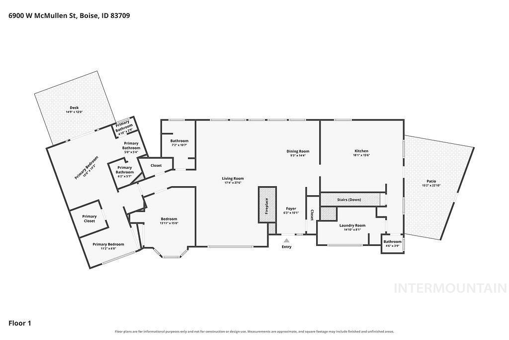 6900 W McMullen St, Boise, Idaho 83709, 5 Bedrooms, 3.5 Bathrooms, Residential For Sale, Price $1,430,000,MLS 98996352