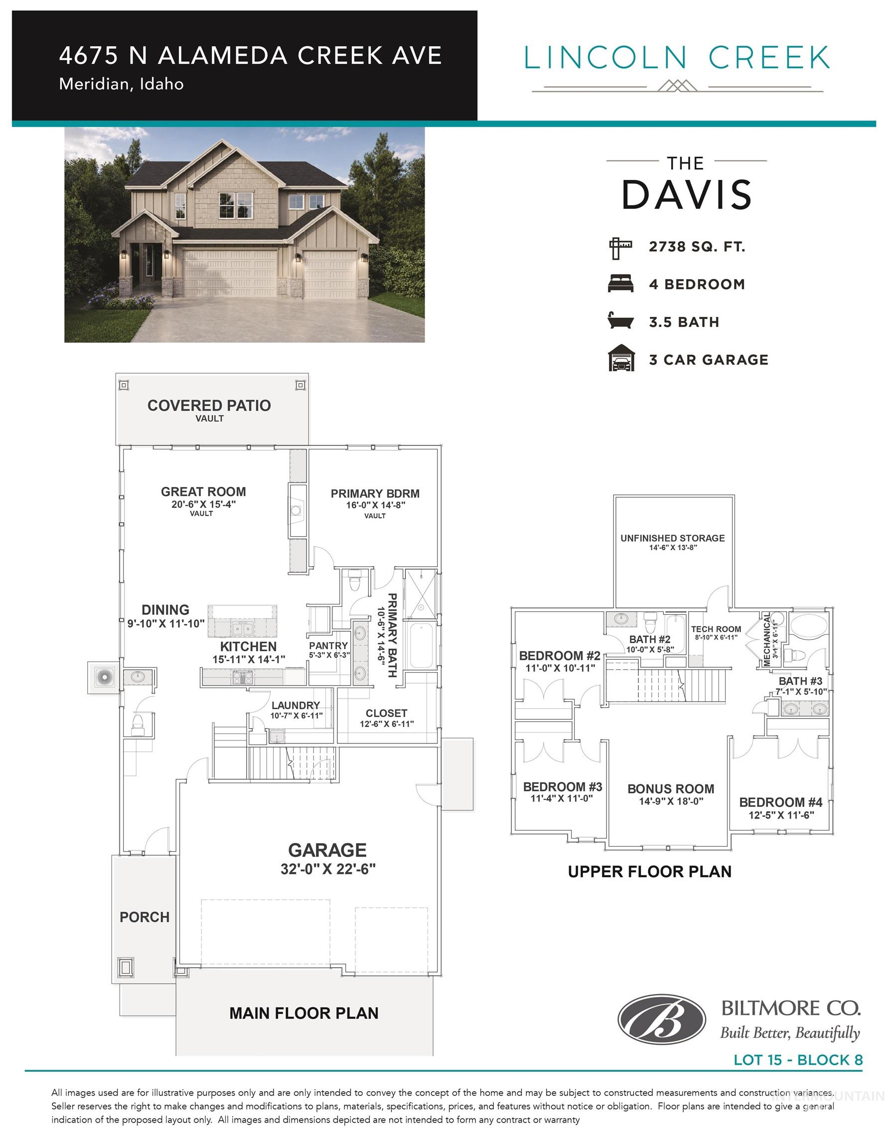 4675 N Alameda Creek Ave, Meridian, Idaho 83646, 4 Bedrooms, 3.5 Bathrooms, Residential For Sale, Price $744,900, 98996370