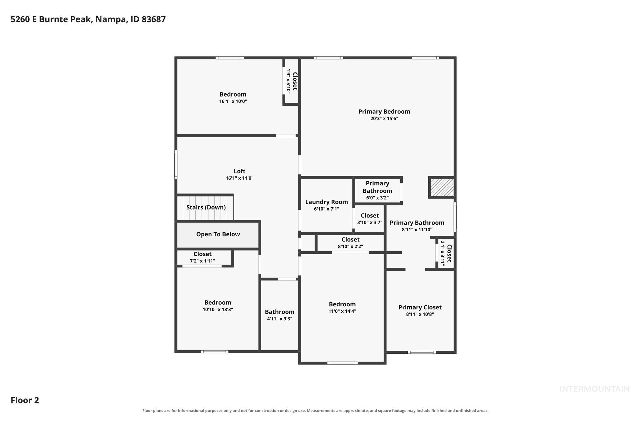 5260 E Burnte Peak St., Nampa, Idaho 83687, 5 Bedrooms, 3 Bathrooms, Residential For Sale, Price $549,990,MLS 98996452