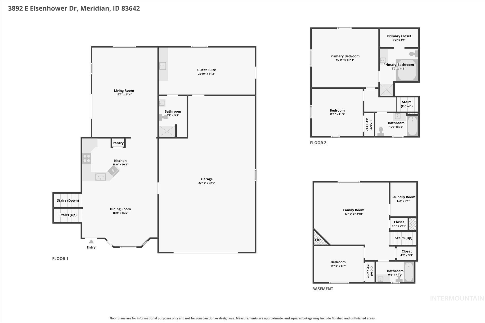 3892 E Eisenhower Dr, Meridian, Idaho 83642, 3 Bedrooms, 3 Bathrooms, Residential Income For Sale, Price $559,900,MLS 98996534