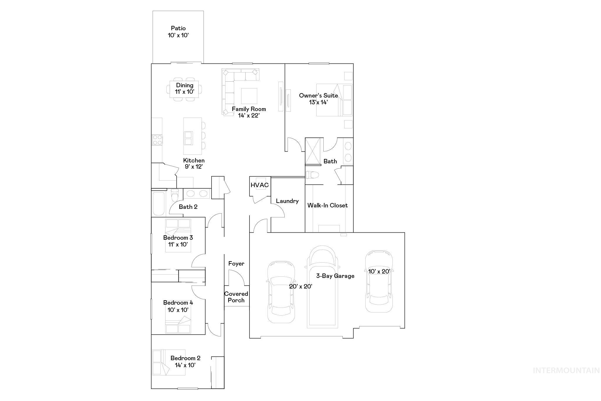 15146 Irisation Ave, Caldwell, Idaho 83607, 4 Bedrooms, 2 Bathrooms, Residential For Sale, Price $453,900,MLS 98996596