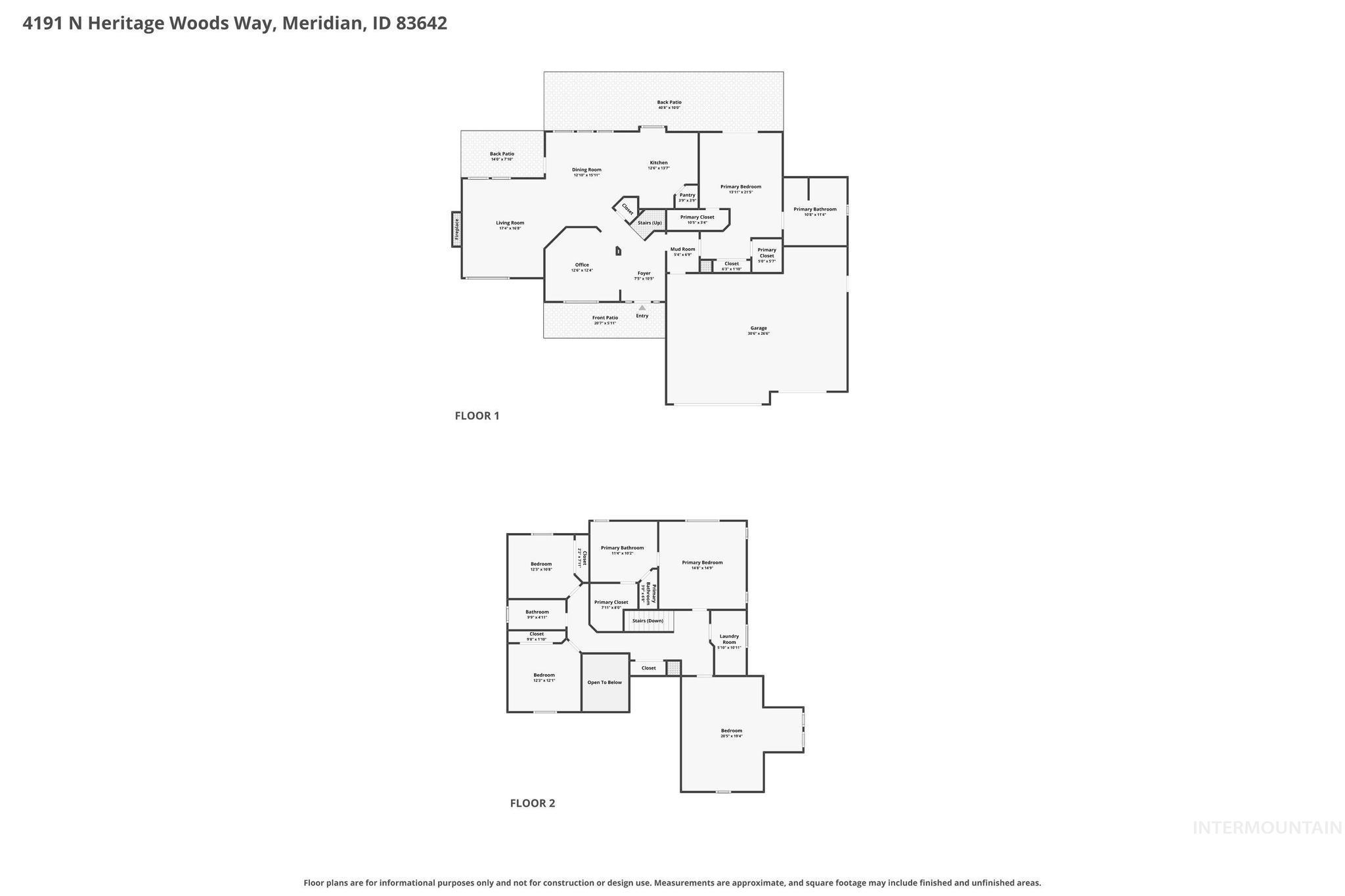 4191 N Heritage Woods Way, Meridian, Idaho 83646, 4 Bedrooms, 3 Bathrooms, Residential For Sale, Price $749,990, 98997197