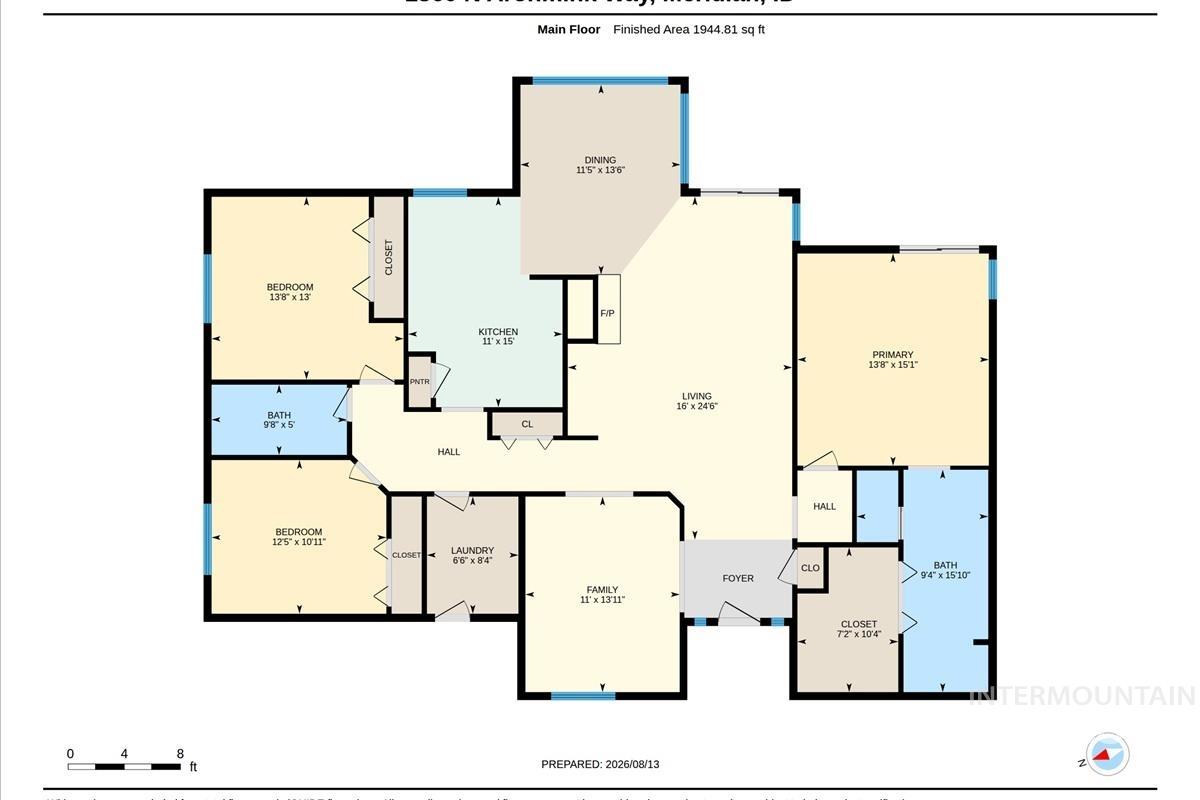 1860 N Aronmink Way, Meridian, Idaho 83646, 3 Bedrooms, 2 Bathrooms, Residential For Sale, Price $559,900, 98997264