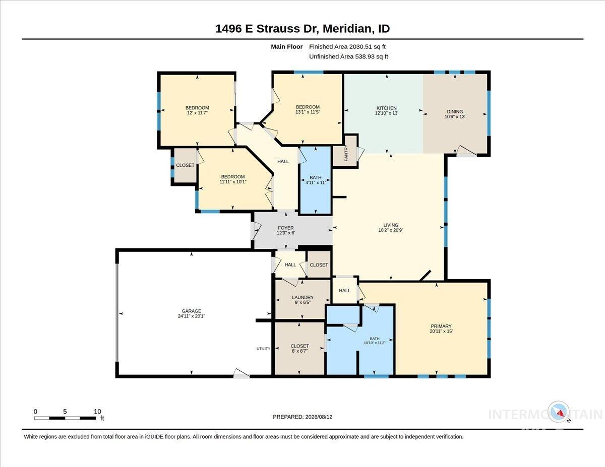 1496 E Strauss, Meridian, Idaho 83646, 4 Bedrooms, 2 Bathrooms, Residential For Sale, Price $589,900,MLS 98997305
