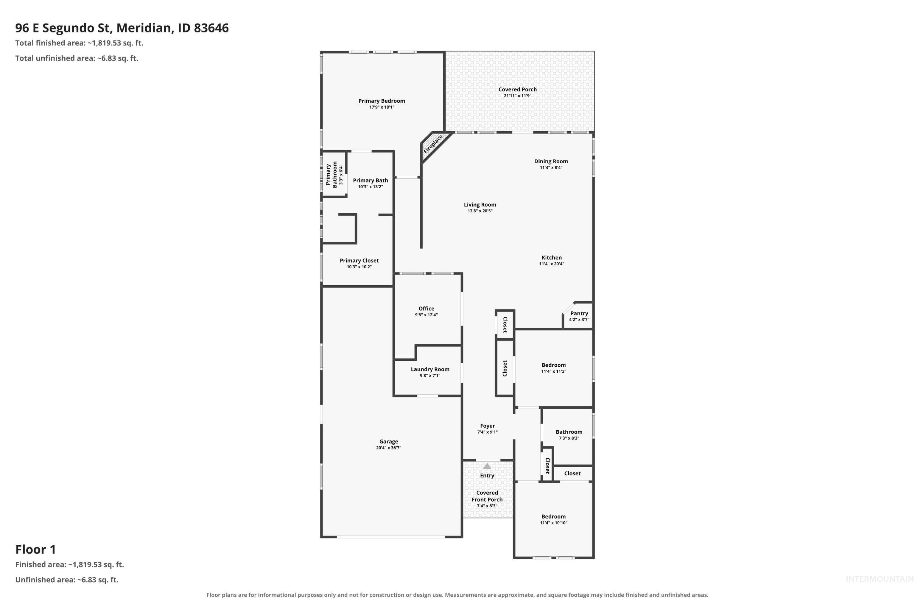 96 E Segundo St, Meridian, Idaho 83646, 3 Bedrooms, 2 Bathrooms, Residential For Sale, Price $599,900,MLS 98997459