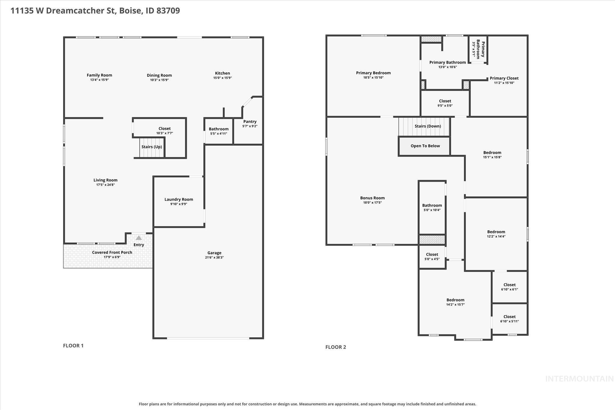 11135 W Dreamcatcher St, Boise, Idaho 83709, 4 Bedrooms, 2.5 Bathrooms, Residential For Sale, Price $540,000,MLS 98997496