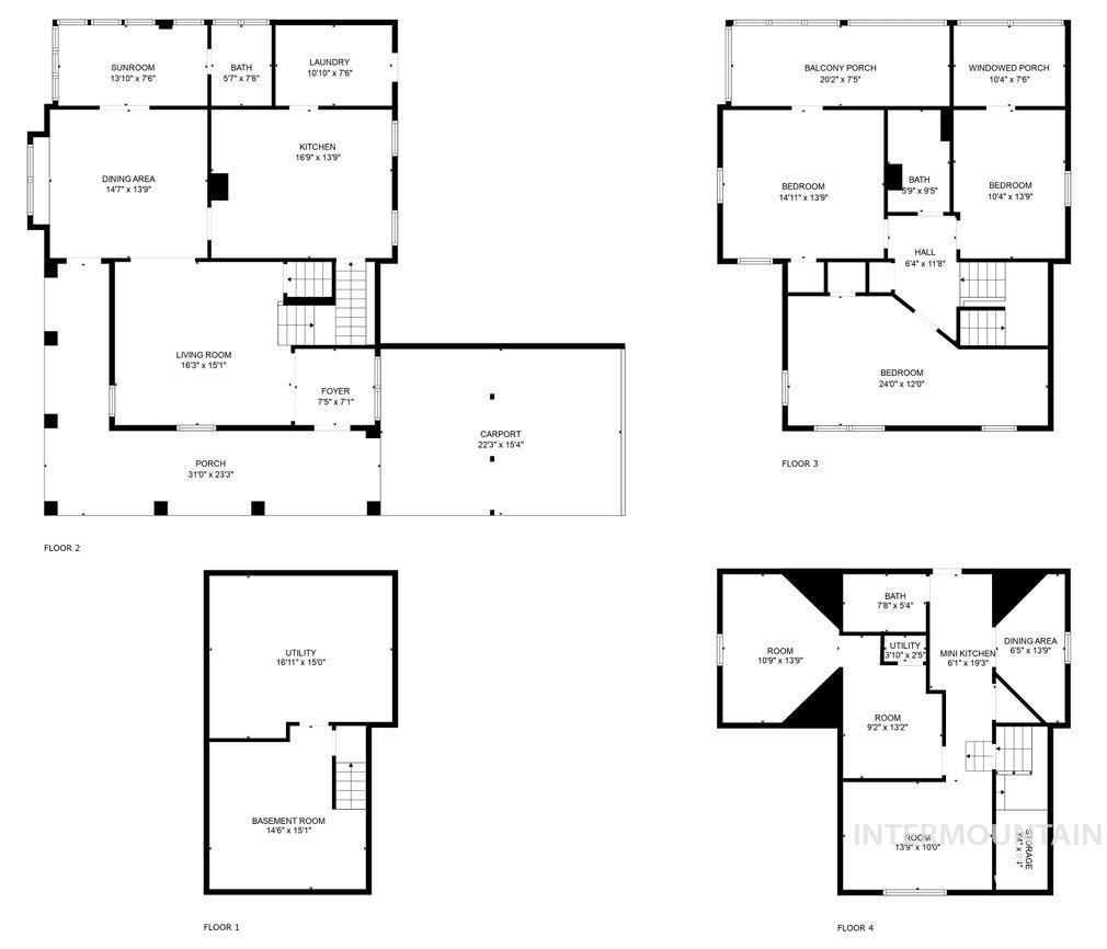 204 Harrison Street, Twin Falls, Idaho 83301, 4 Bedrooms, 3 Bathrooms, Residential For Sale, Price $340,000, 98998143