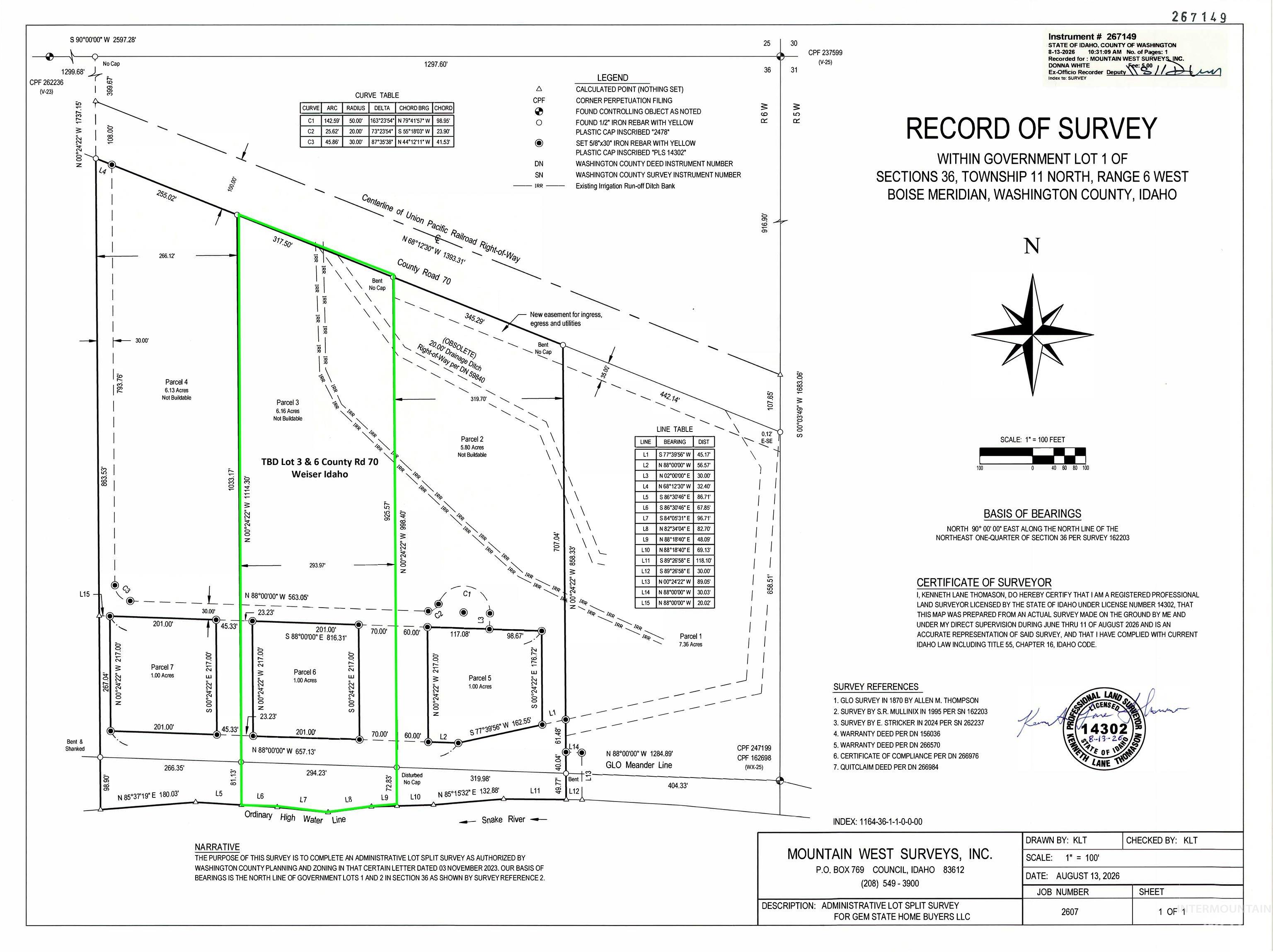 TBD Lots 3 & 6 County Rd 70, Weiser, Idaho 83672, Land For Sale, Price $350,000, 98998394