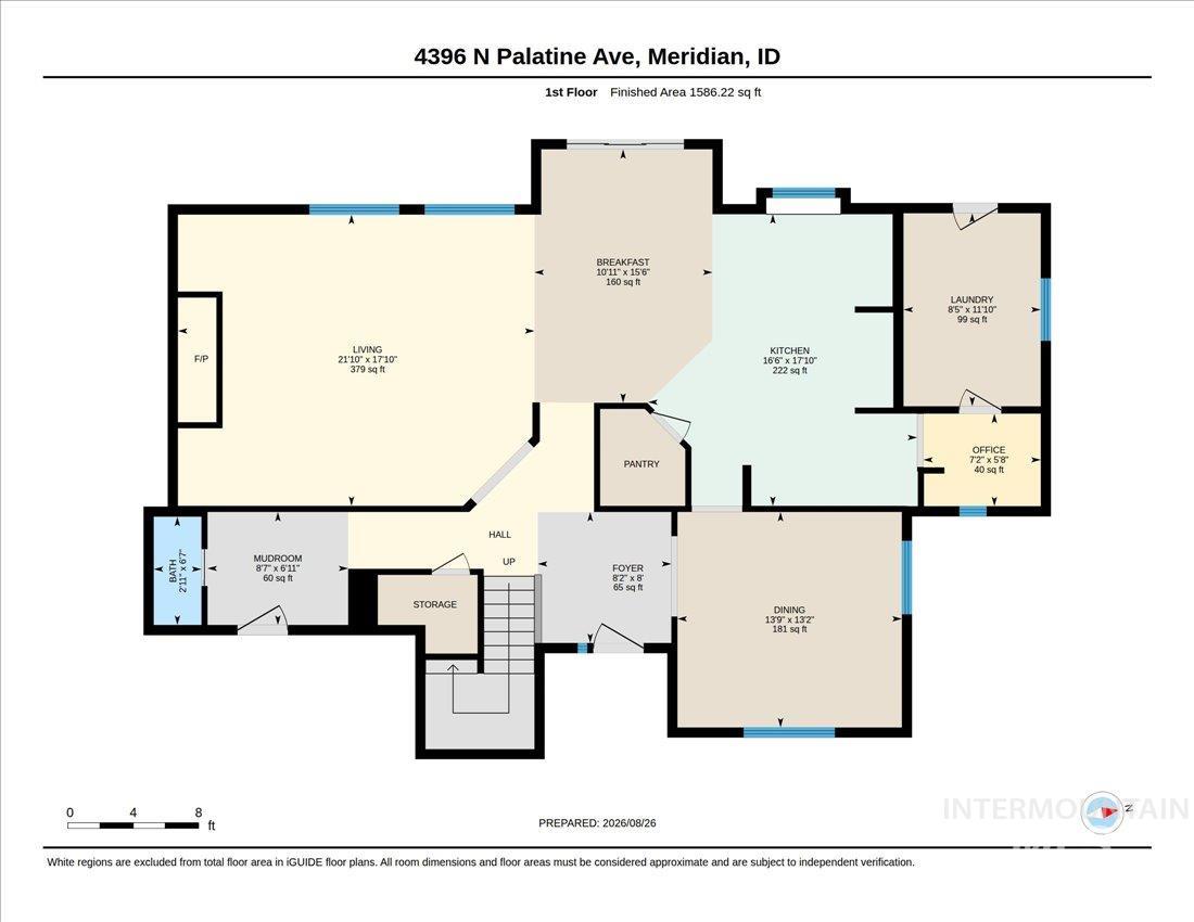 4393 N Palatine Ave., Meridian, Idaho 83646, 5 Bedrooms, 3.5 Bathrooms, Residential For Sale, Price $1,029,000, 98998885