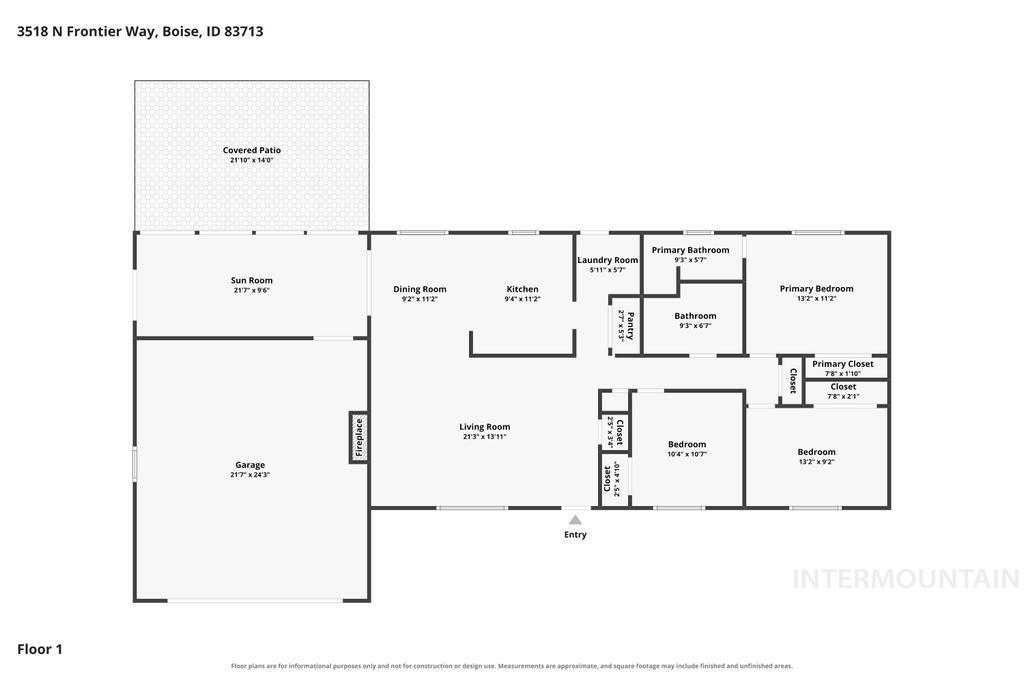 3518 N Frontier Way, Boise, Idaho 83713, 3 Bedrooms, 2 Bathrooms, Residential For Sale, Price $434,900,MLS 98998889