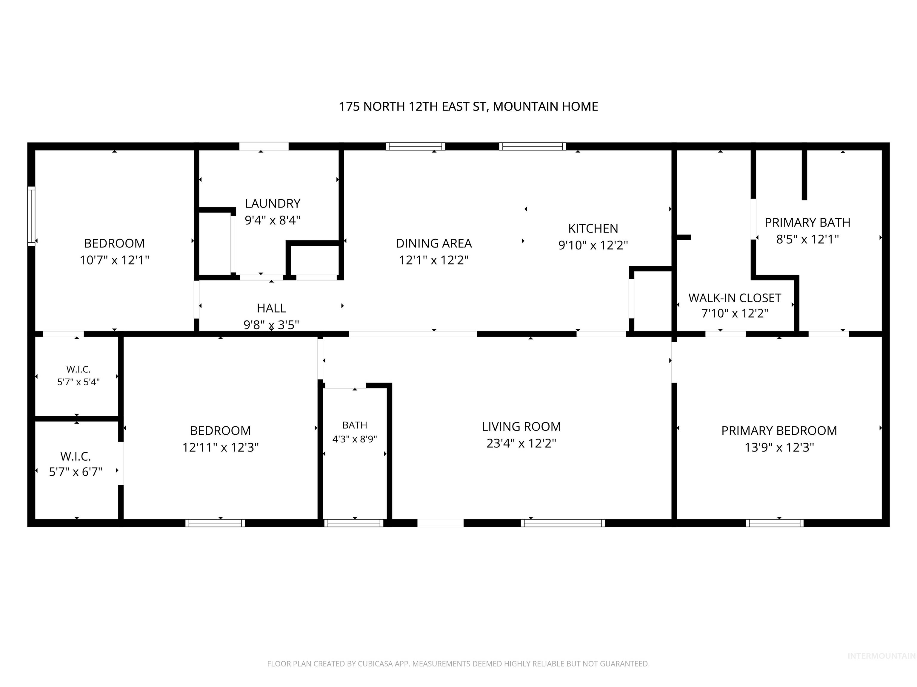 175 N 12th E, Mountain Home, Idaho 83647, 3 Bedrooms, 2 Bathrooms, Residential For Sale, Price $290,000,MLS 98998905