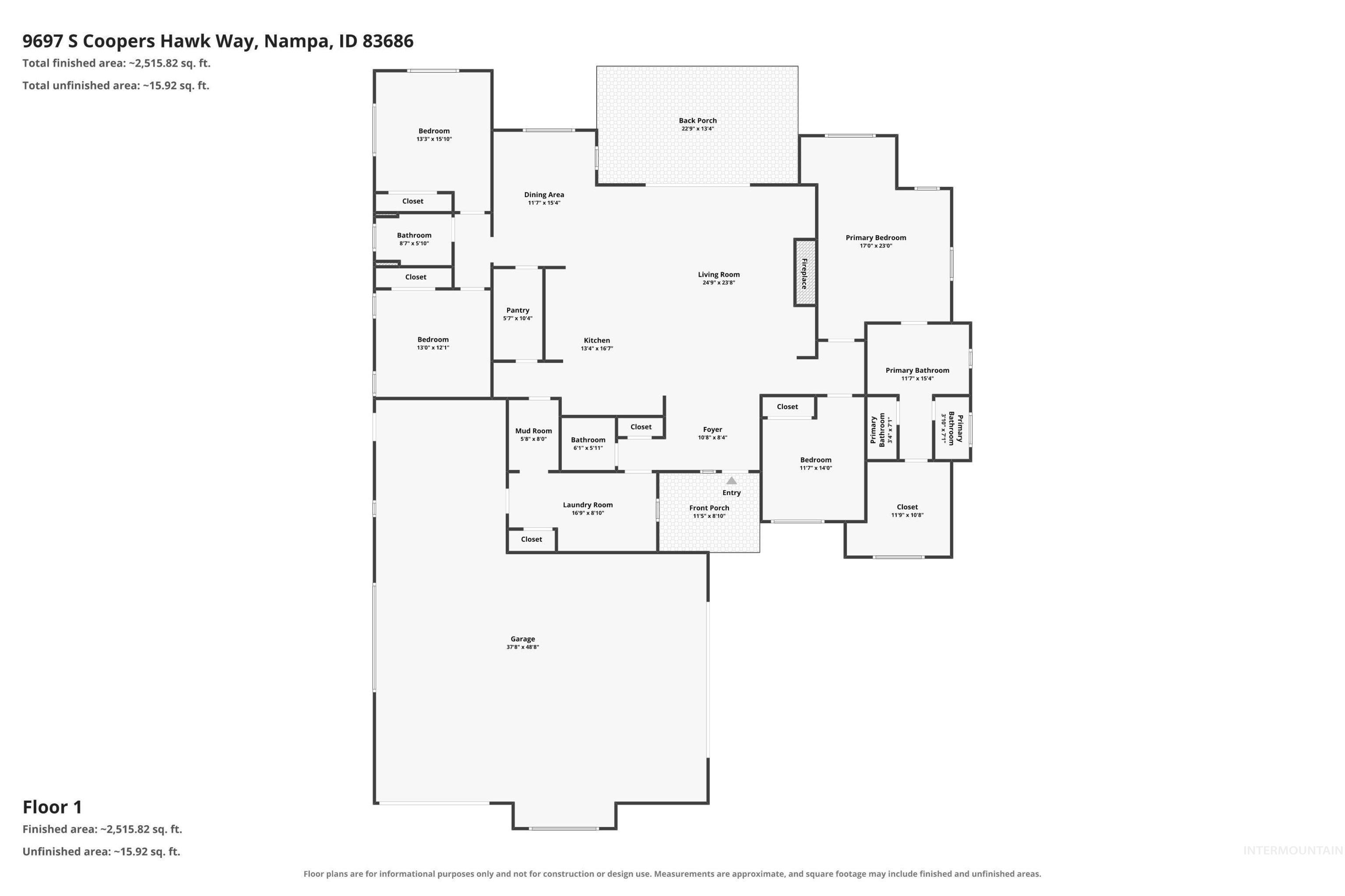 9697 S Coopers Hawk Way, Nampa, Idaho 83686, 4 Bedrooms, 2.5 Bathrooms, Residential For Sale, Price $919,900,MLS 98998931