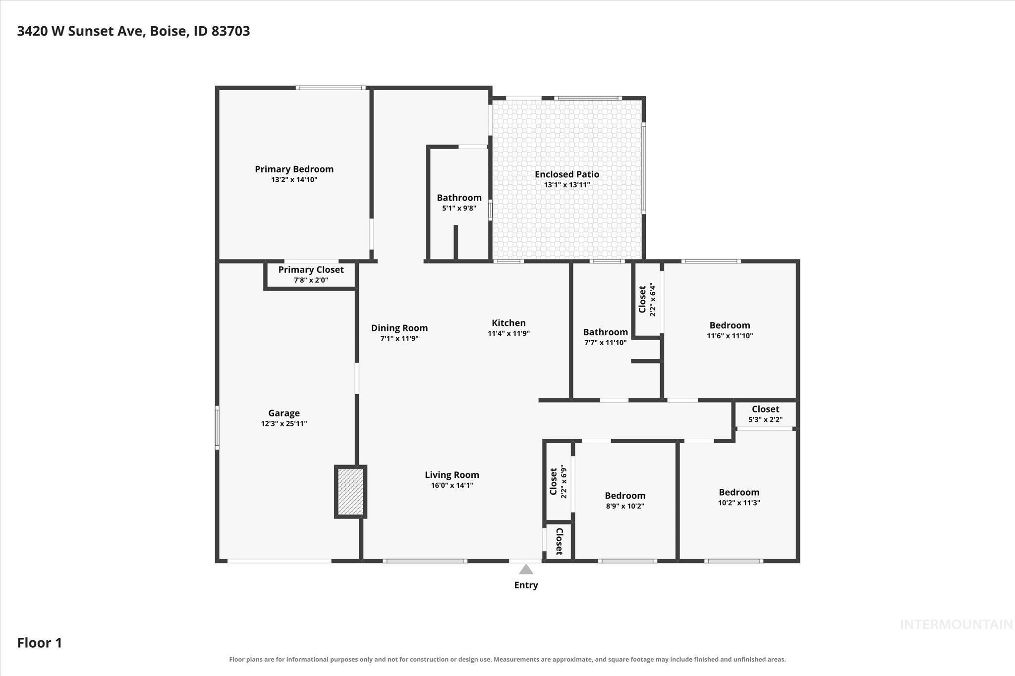 3420 W Sunset Ave., Boise, Idaho 83703, 4 Bedrooms, 2 Bathrooms, Residential For Sale, Price $589,900, 98999017