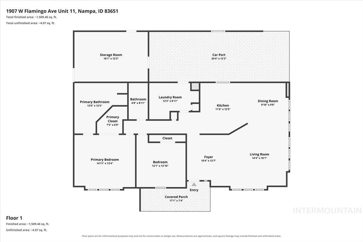 1907 W Flamingo, Nampa, Idaho 83651, 2 Bedrooms, 2 Bathrooms, Residential For Sale, Price $179,900,MLS 98999284
