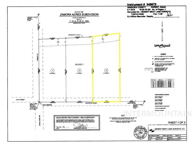 390 W 450 S, Heyburn, Idaho 83336, Land For Sale, Price $110,000, 98999340