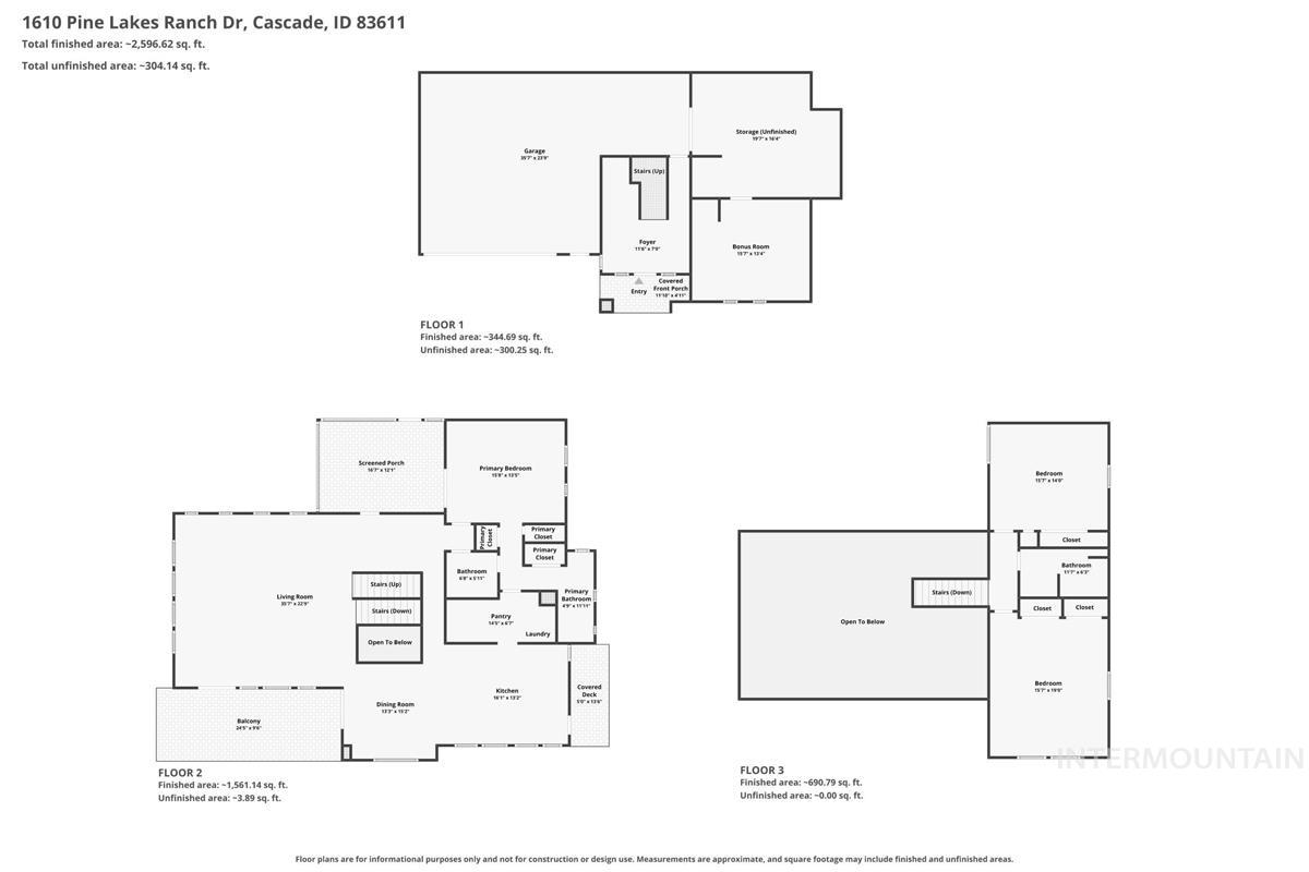 1610 Pine Lake Ranch Drive, Cascade, Idaho 83611, 3 Bedrooms, 3 Bathrooms, Residential For Sale, Price $1,199,000,MLS 98999385