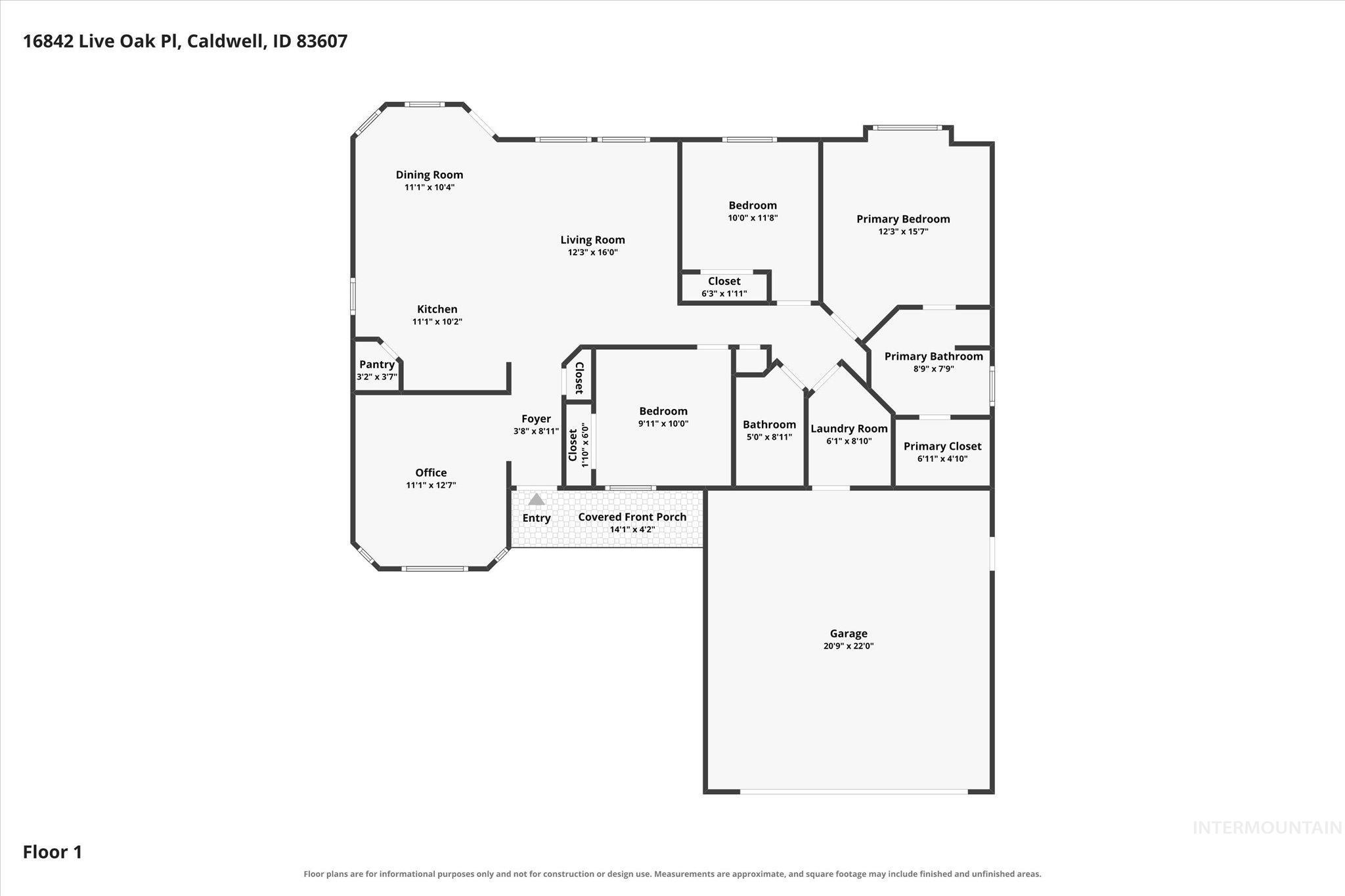 16842 Live Oak Pl, Caldwell, Idaho 83607, 3 Bedrooms, 2 Bathrooms, Residential For Sale, Price $360,000,MLS 98999624