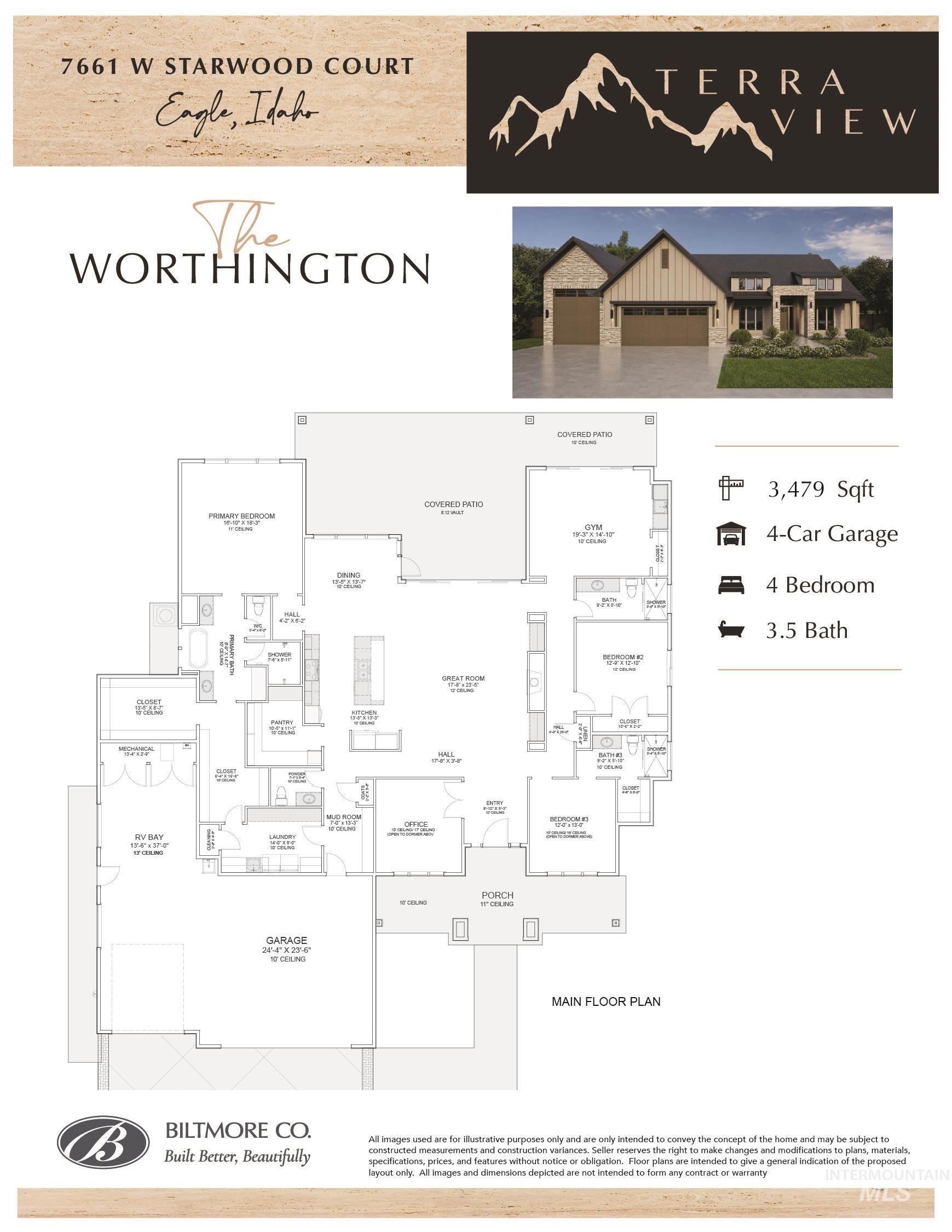 7661 W Starwood Ct, Eagle, Idaho 83616, 4 Bedrooms, 3.5 Bathrooms, Residential For Sale, Price $1,974,900, 98999675