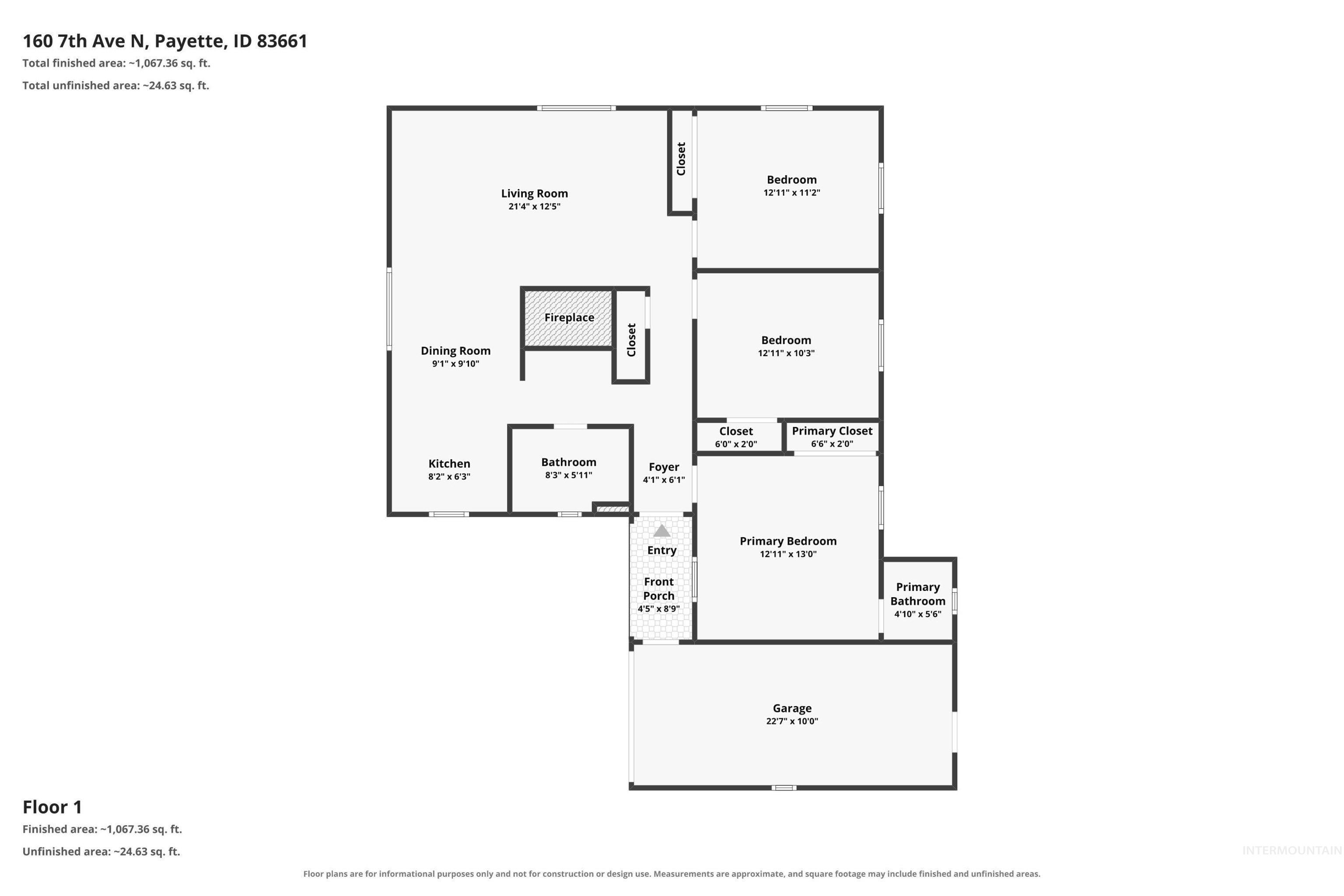 160 7th Ave. N., Payette, Idaho 83661, 3 Bedrooms, 1.5 Bathrooms, Residential For Sale, Price $289,900,MLS 98999745