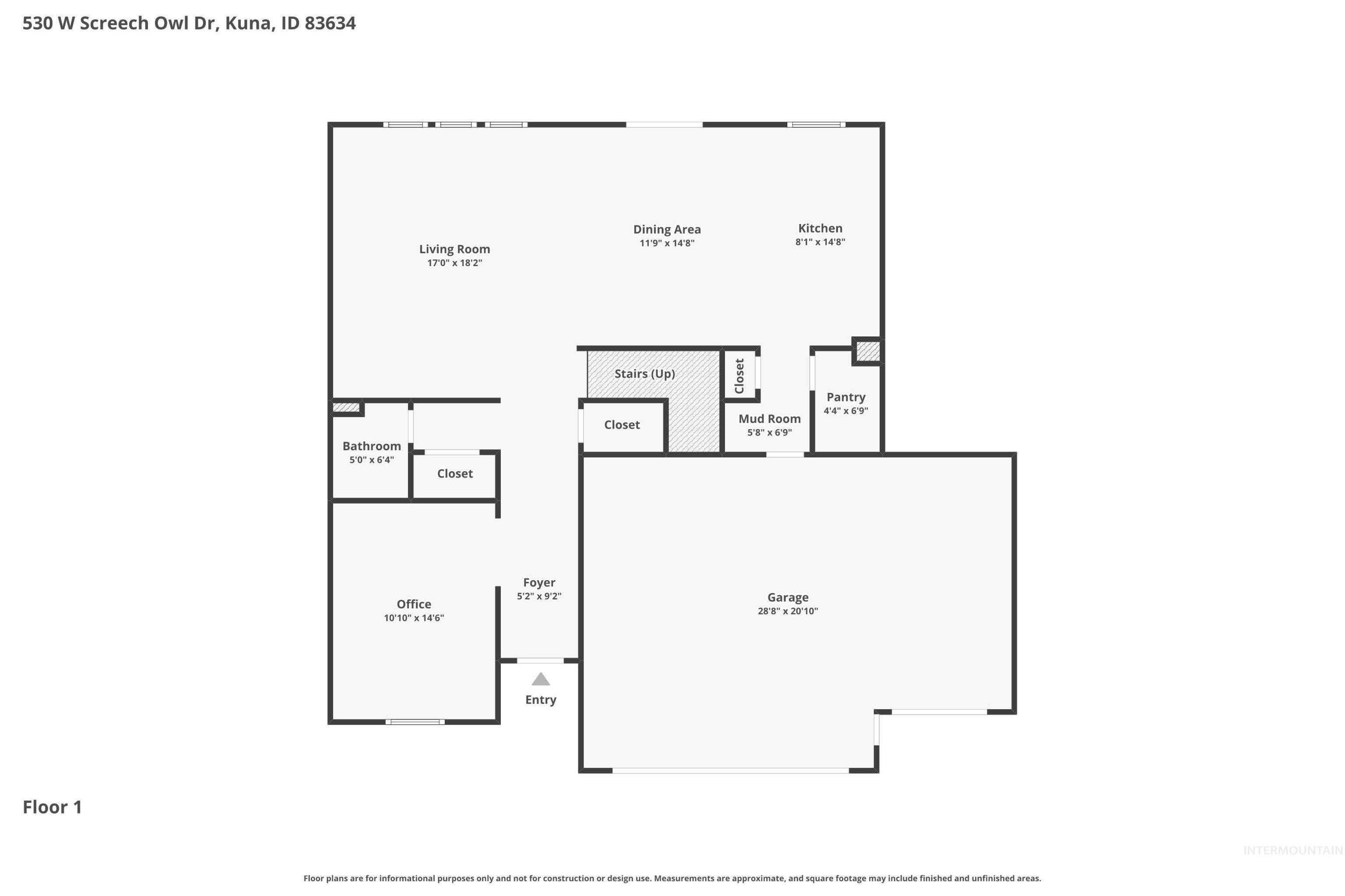 530 W Screech Owl Dr., Kuna, Idaho 83634, 4 Bedrooms, 3 Bathrooms, Residential For Sale, Price $539,000,MLS 99000430