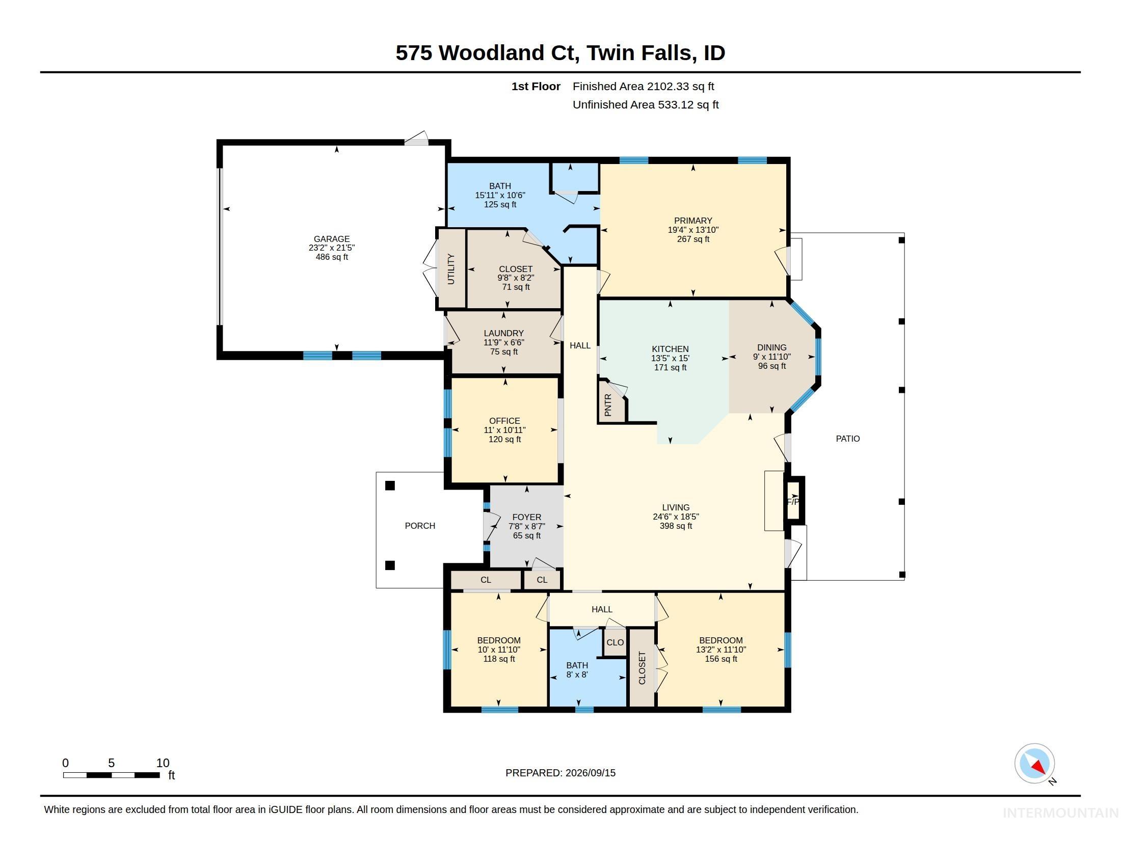 575 Woodland Drive, Twin Falls, Idaho 83301, 3 Bedrooms, 2 Bathrooms, Residential For Sale, Price $535,000,MLS 99000896
