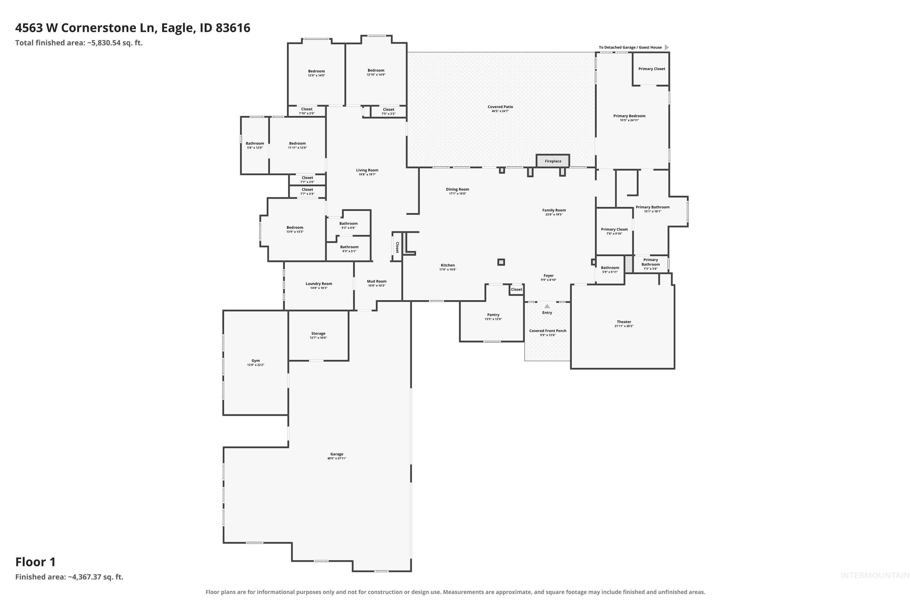 4563 W Cornerstone Lane, Eagle, Idaho 83616, 6 Bedrooms, 5.5 Bathrooms, Residential For Sale, Price $3,990,000, 99001226