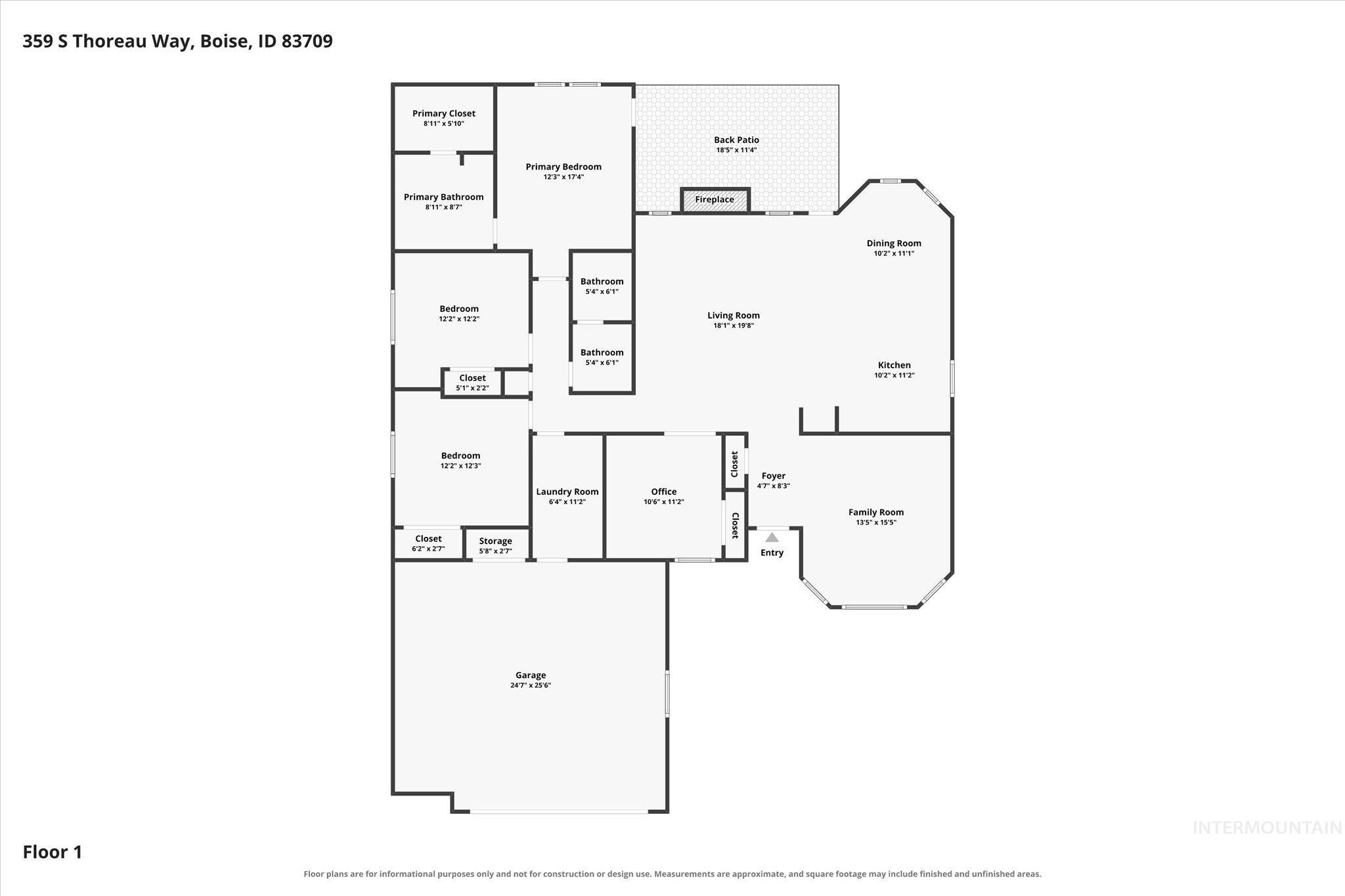 359 S Thoreau Way, Boise, Idaho 83709, 4 Bedrooms, 2 Bathrooms, Residential For Sale, Price $499,900,MLS 99001244