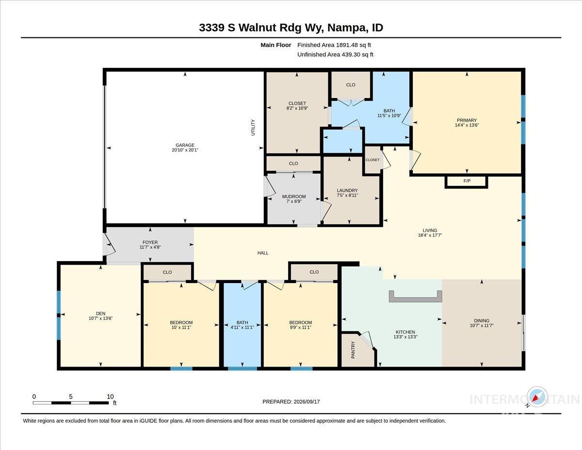 3339 S Walnut Ridge Way, Nampa, Idaho 83687, 4 Bedrooms, 2 Bathrooms, Residential For Sale, Price $440,000, 99001648