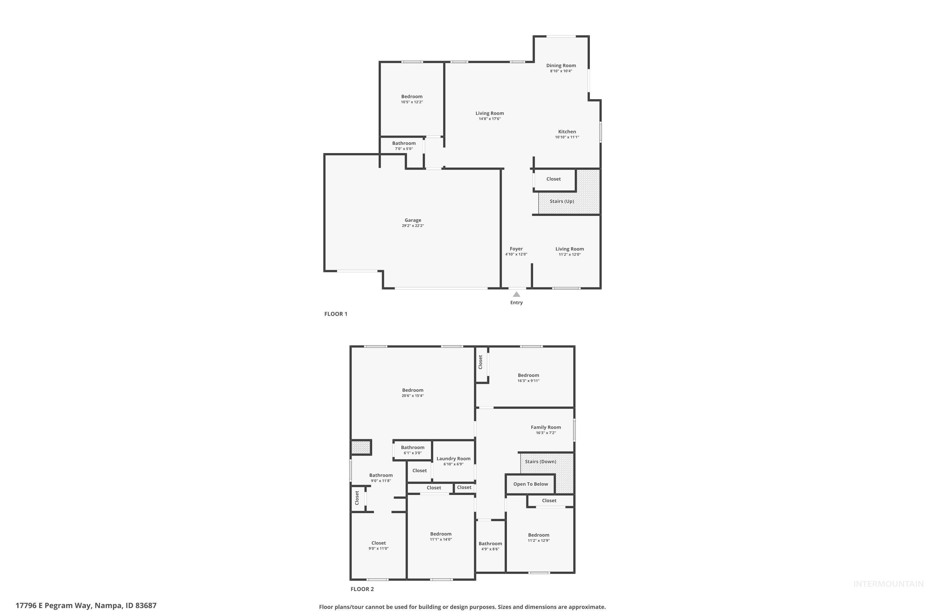 17796 E Pegram Way, Nampa, Idaho 83687, 5 Bedrooms, 2.5 Bathrooms, Residential For Sale, Price $469,990,MLS 99001928