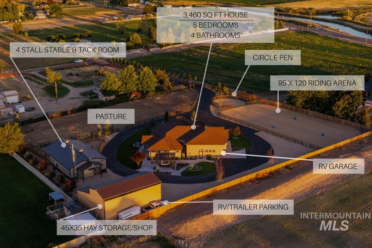 1385 S Ash Ave, Kuna, Idaho 83634, 5 Bedrooms, 4 Bathrooms, Residential For Sale, Price $1,875,000,MLS 99001999