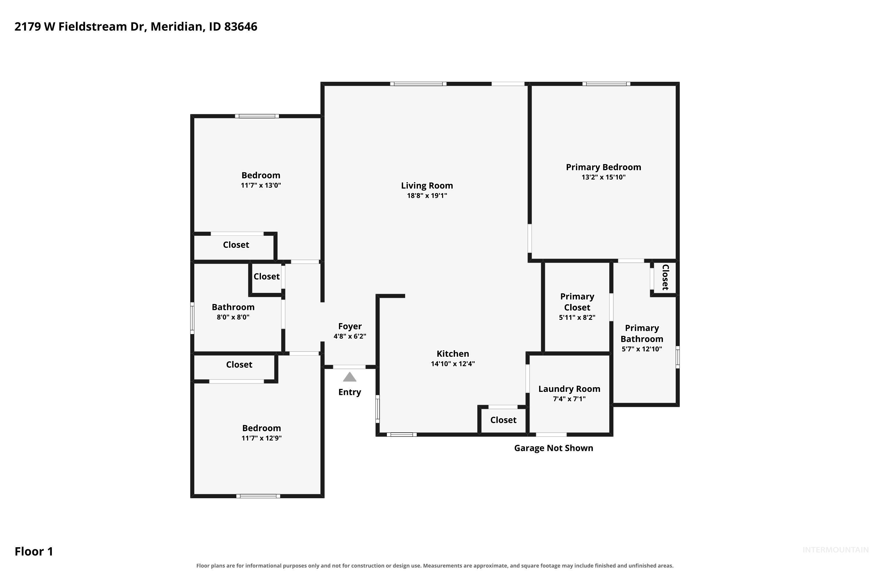 2179 W Fieldstream Dr, Meridian, Idaho 83646, 3 Bedrooms, 2 Bathrooms, Residential For Sale, Price $429,900,MLS 99002563