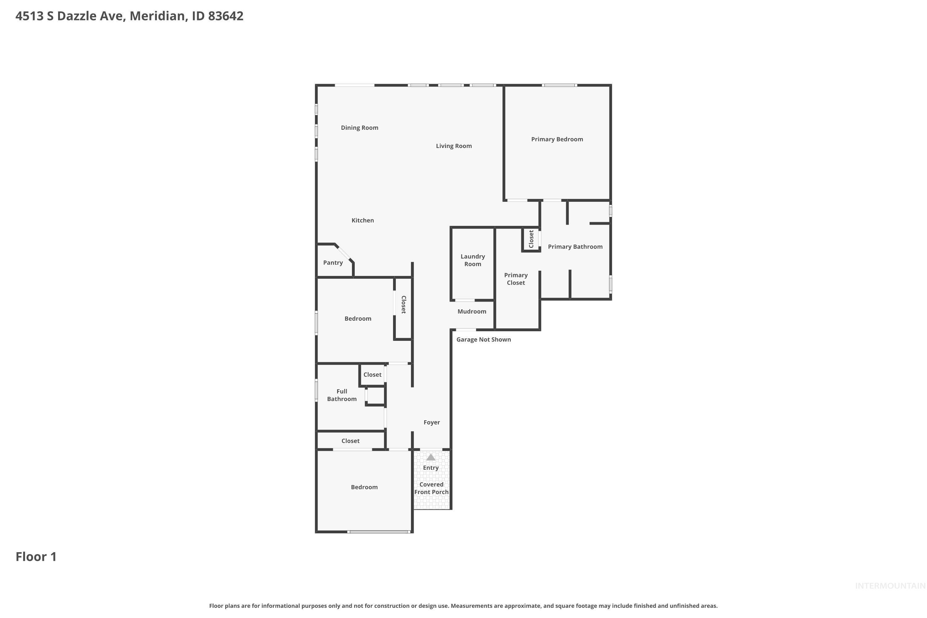 4513 S Dazzle Ave, Meridian, Idaho 83642, 3 Bedrooms, 2 Bathrooms, Residential For Sale, Price $510,000,MLS 99002610