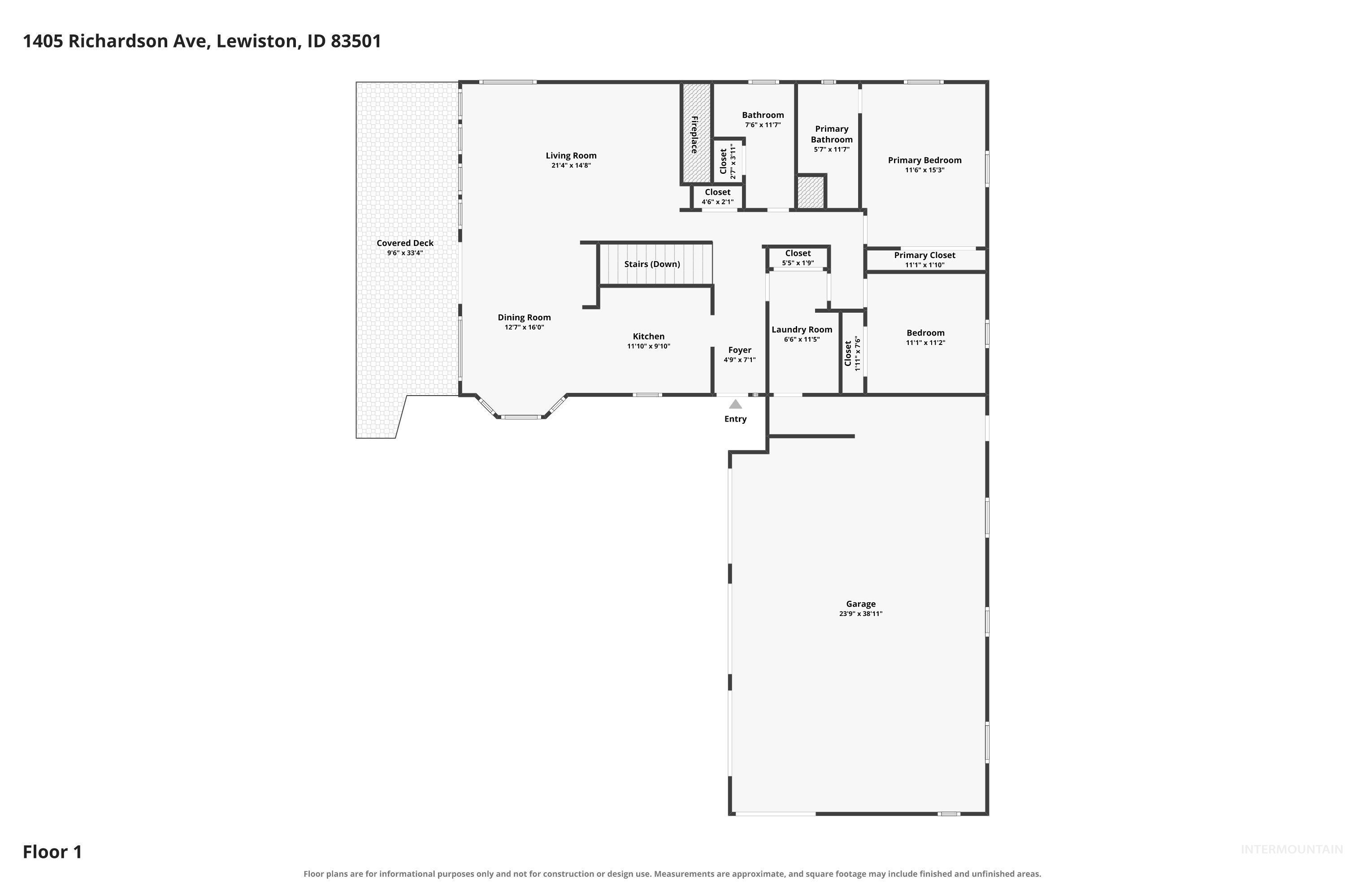 1405 Richardson Ave., Lewiston, Idaho 83501, 5 Bedrooms, 3 Bathrooms, Residential For Sale, Price $596,000,MLS 99002649