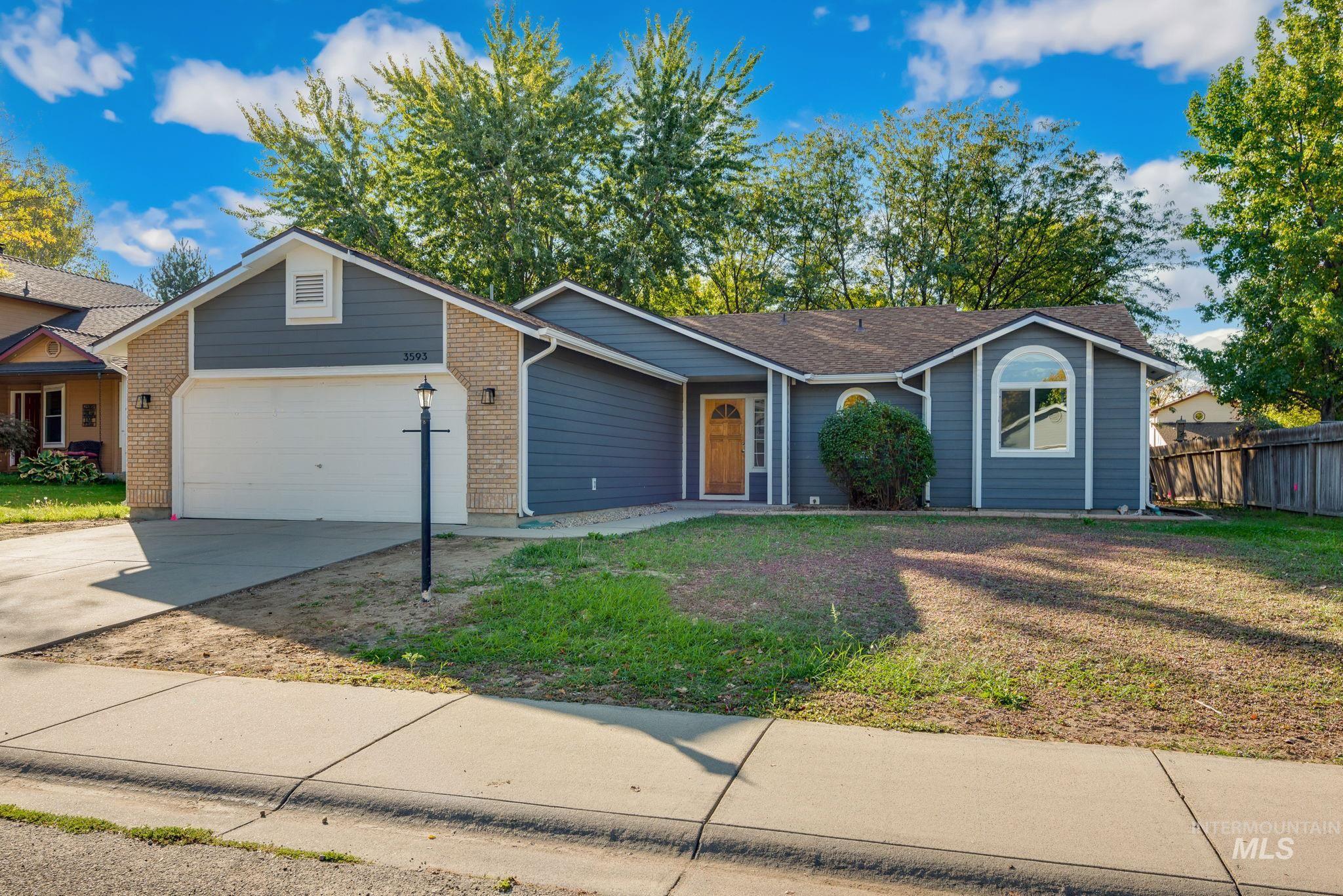 3593 E Eisenhower Dr., Meridian, Idaho 83642, 3 Bedrooms, 2 Bathrooms, Residential For Sale, Price $477,900,MLS 99002782