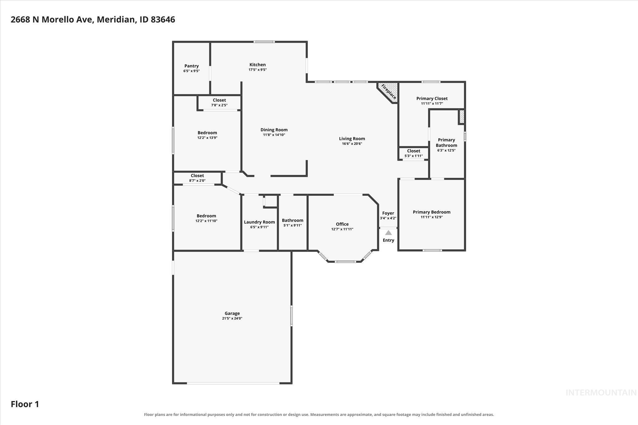 2668 N Morello Ave, Meridian, Idaho 83646, 3 Bedrooms, 2 Bathrooms, Residential For Sale, Price $510,000,MLS 99002991