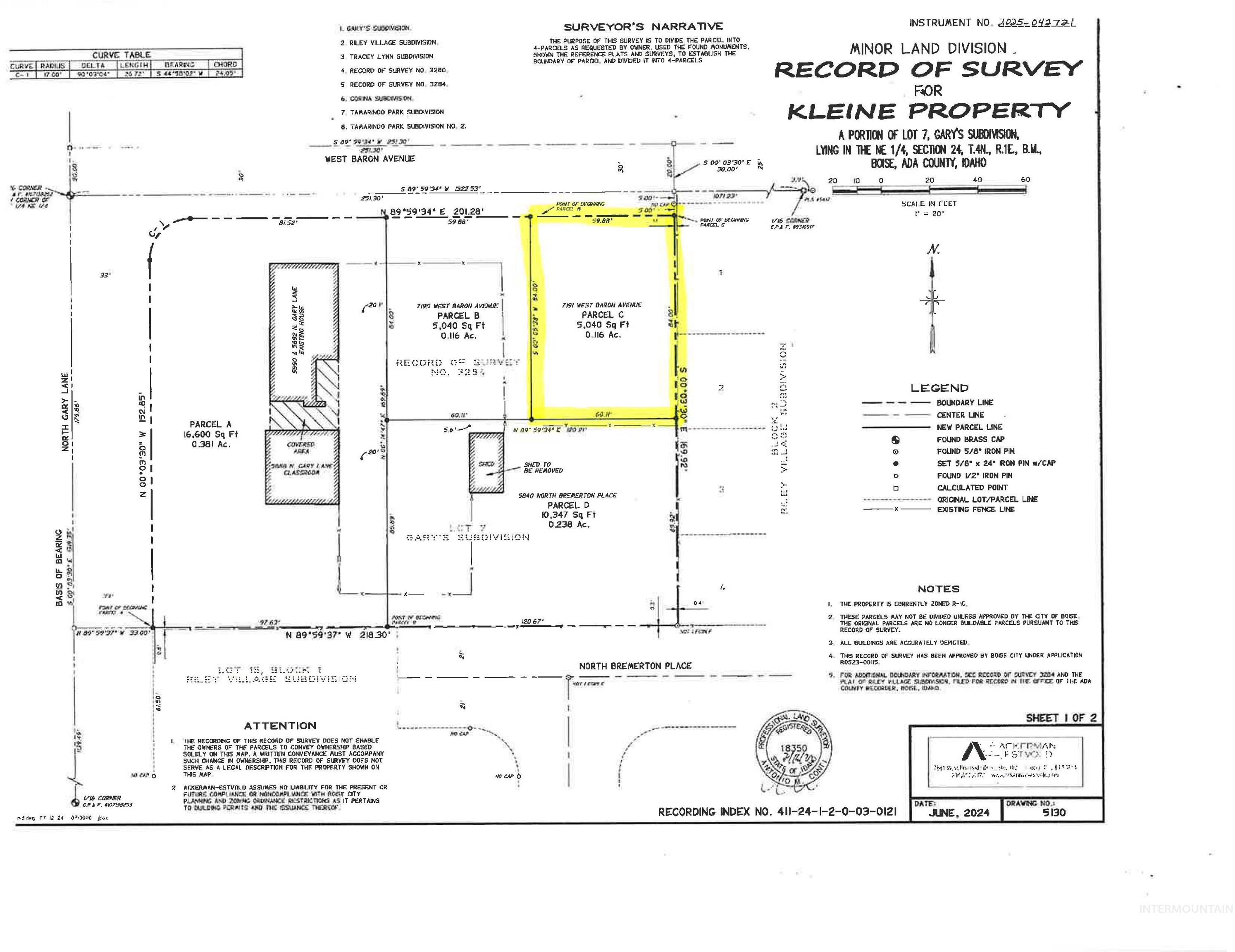 TBD W Barron Ave., Boise, Idaho 83714, Land For Sale, Price $220,000,MLS 99003004