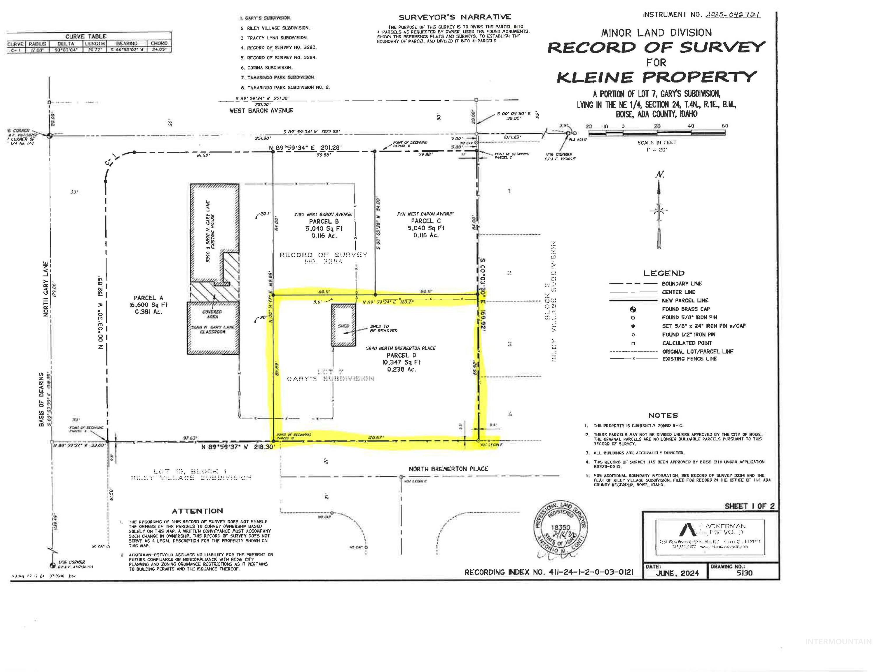 TBD N Bremerton Pl., Boise, Idaho 83714, Land For Sale, Price $440,000,MLS 99003008