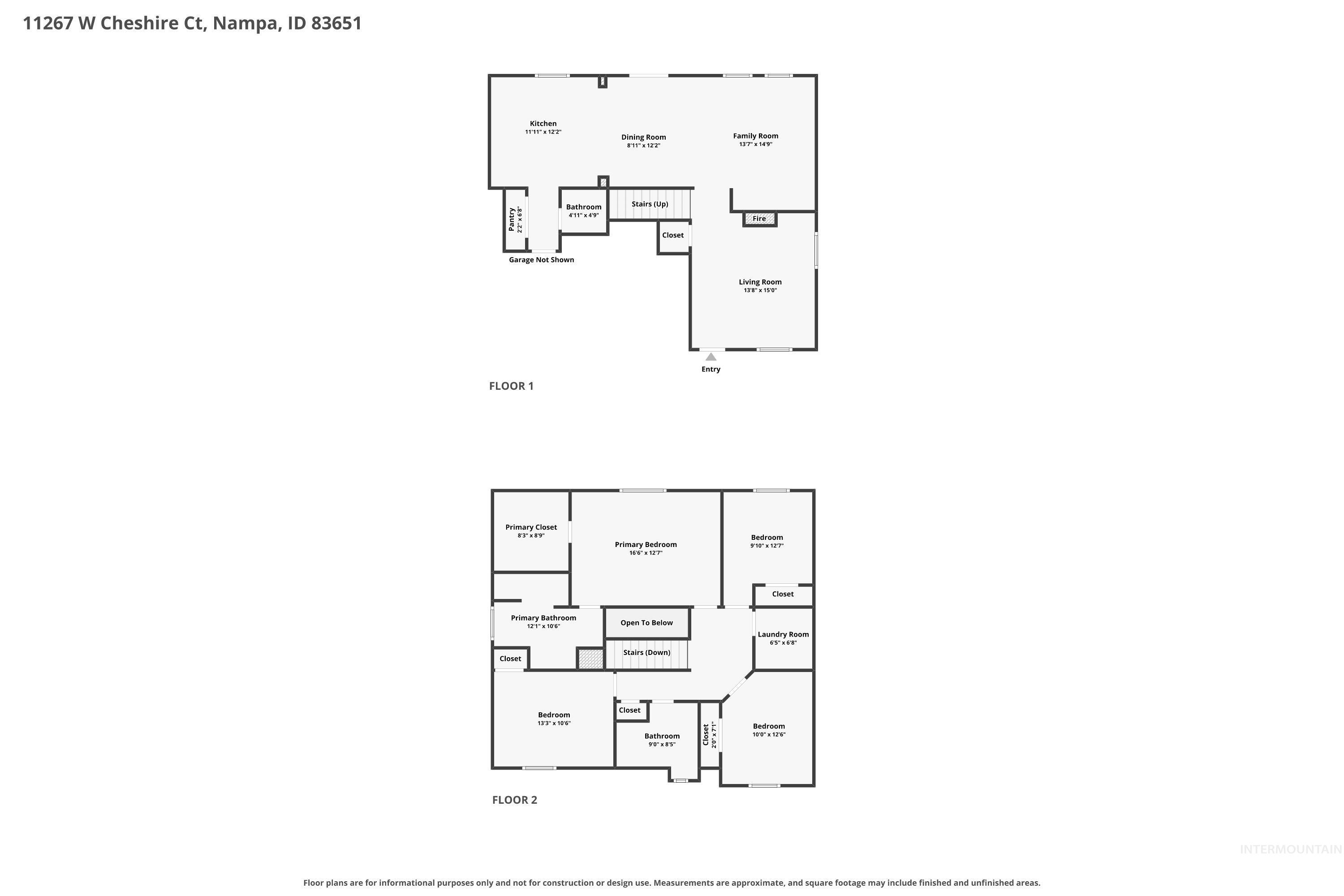 11267 W Cheshire Ct, Nampa, Idaho 83651, 4 Bedrooms, 2.5 Bathrooms, Residential For Sale, Price $450,000, 99003766