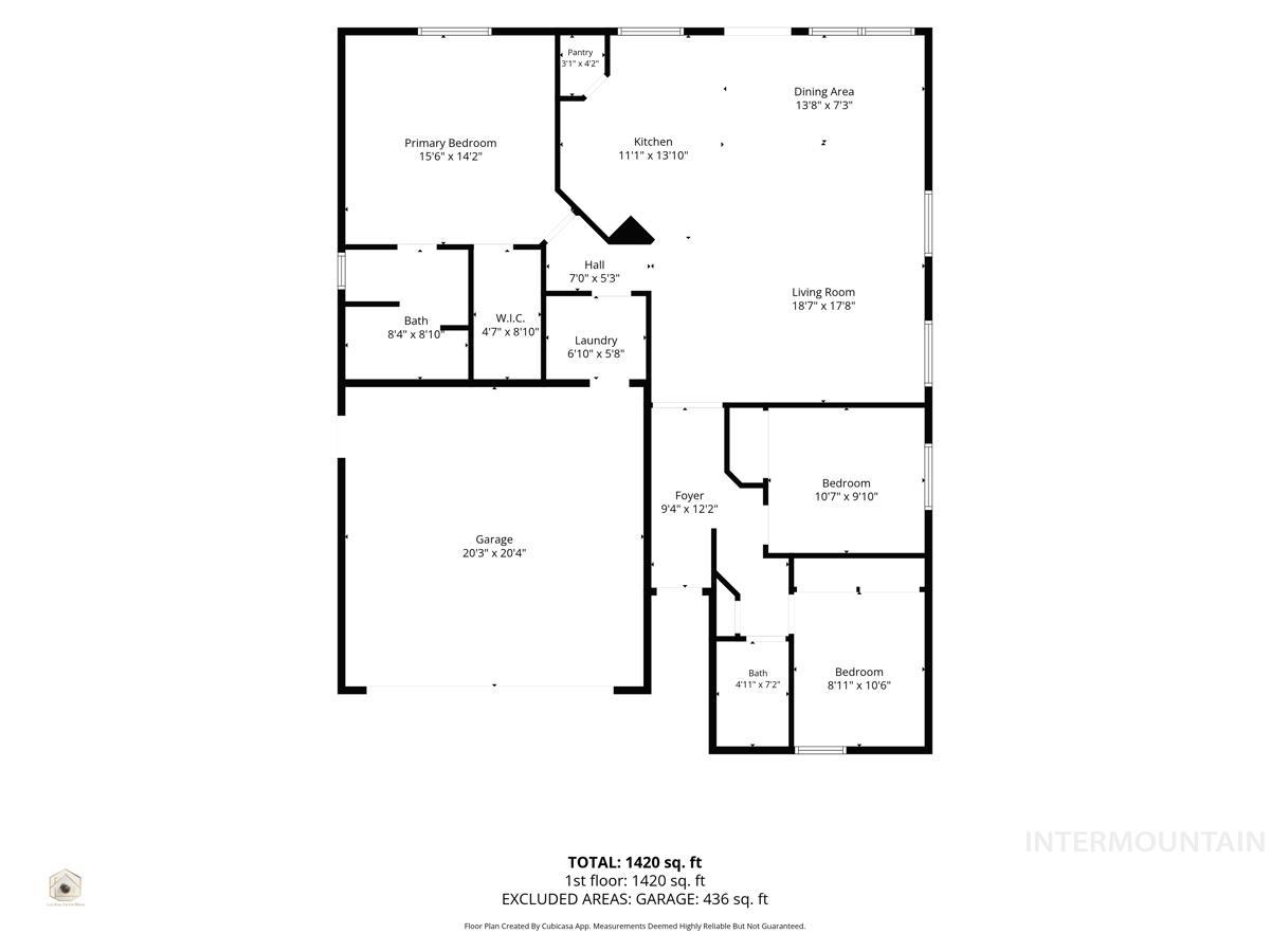 2694 S Riptide Ave., Meridian, Idaho 83642, 3 Bedrooms, 2 Bathrooms, Residential For Sale, Price $427,000, 99004001