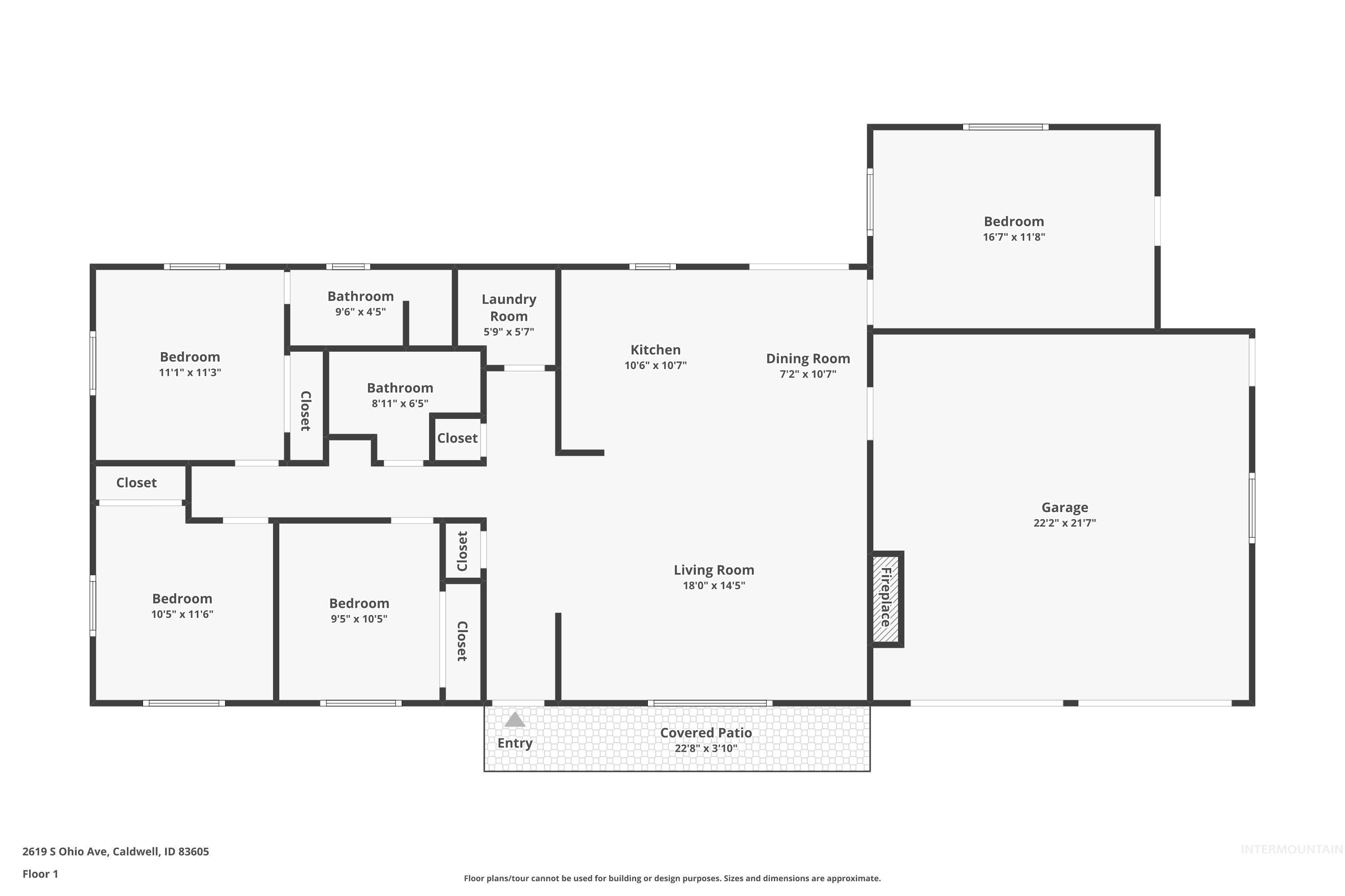 2619 S Ohio St., Caldwell, Idaho 83605, 4 Bedrooms, 2 Bathrooms, Residential For Sale, Price $425,000,MLS 99004046