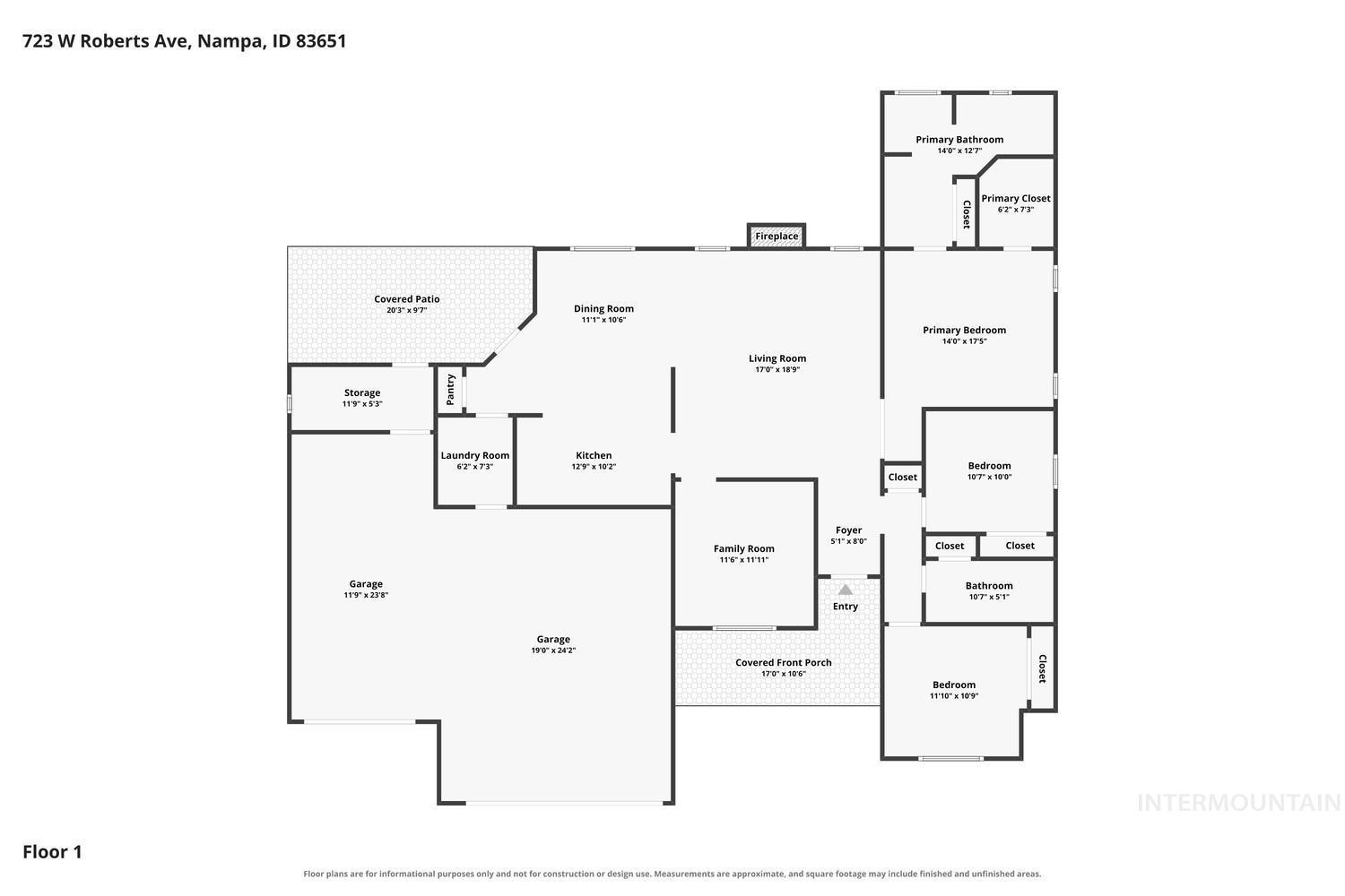723 Roberts Ave, Nampa, Idaho 83651, 3 Bedrooms, 2 Bathrooms, Residential For Sale, Price $439,000, 99004351