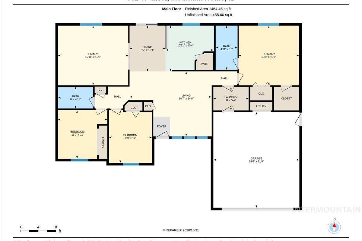 962 W 4th N, Mountain Home, Idaho 83647, 3 Bedrooms, 2 Bathrooms, Residential For Sale, Price $345,000, 99004377